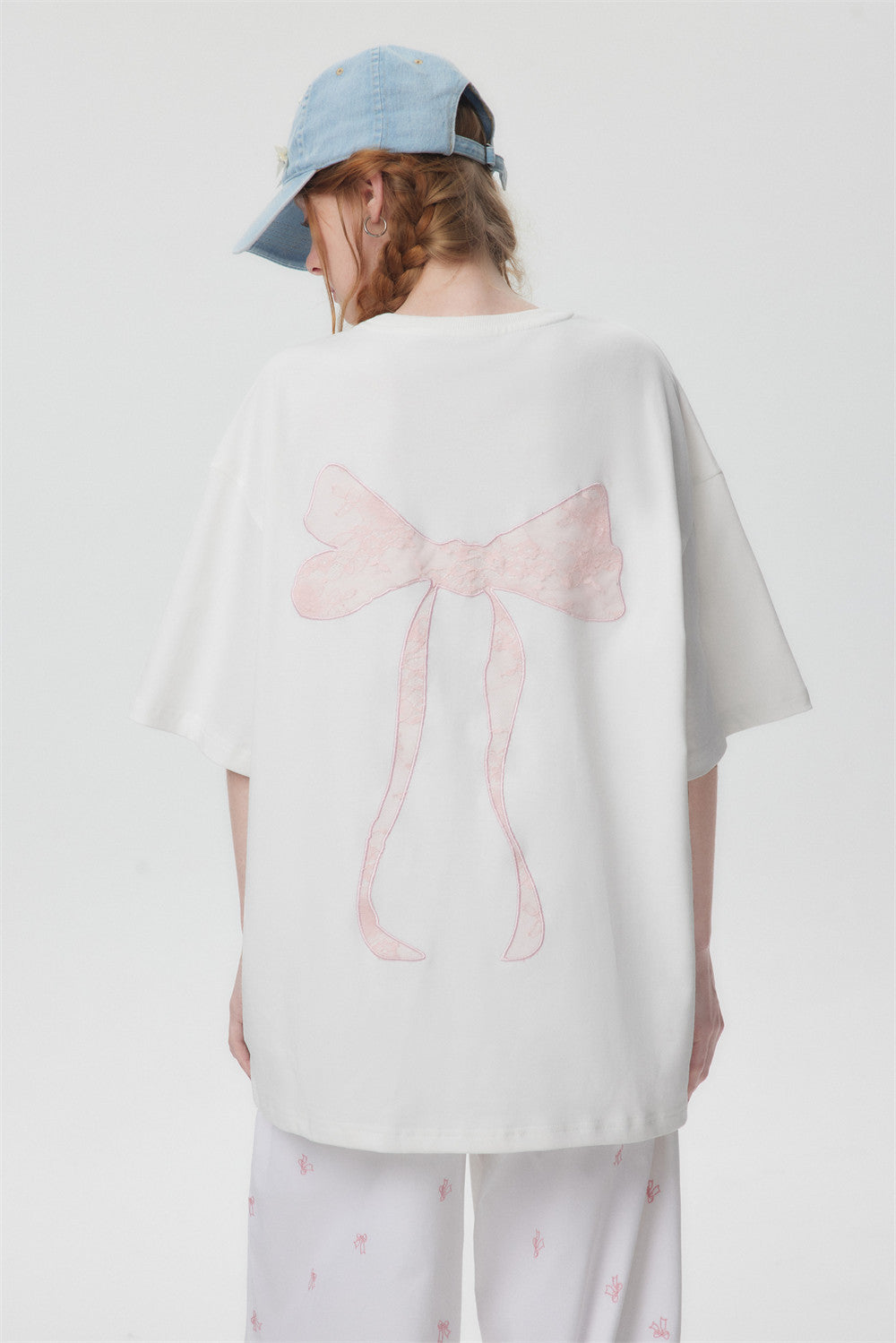 Women's Bow Embroidered Short-sleeved T-shirt