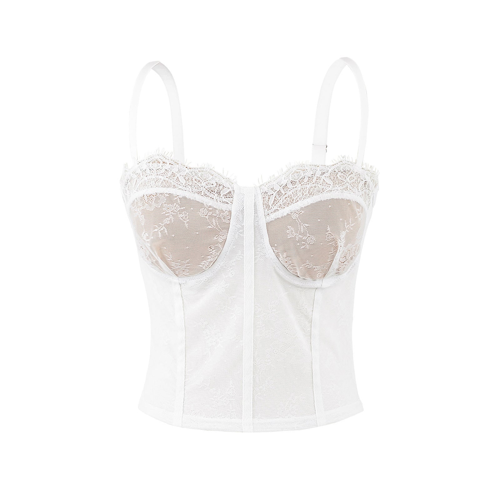 Women's Full Lace Cup Spaghetti Strap Bra