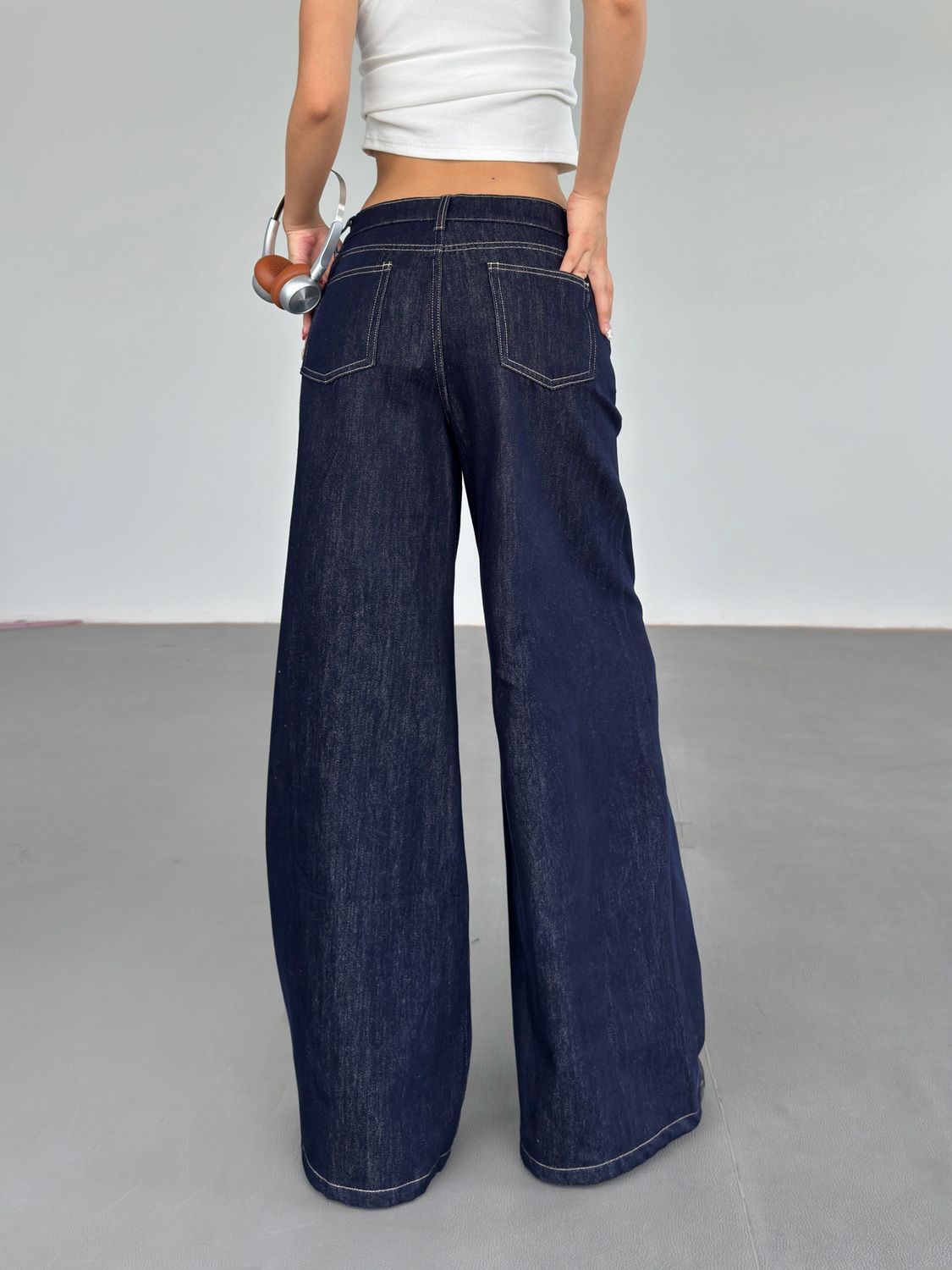 Fashion Retro Wide Leg Jeans For Women