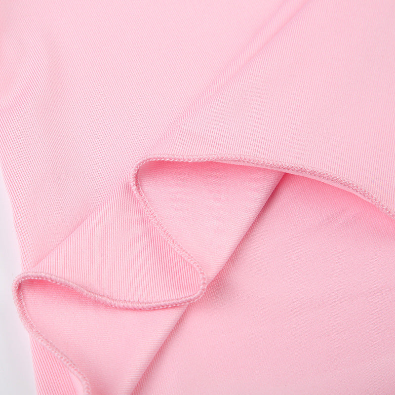 Hot Girl Style Lace Flounce Trim Lace Up Bow Suspenders