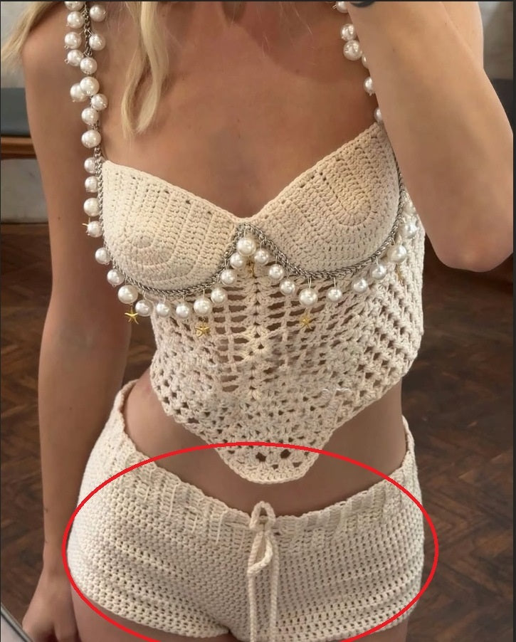 Sexy Solid Color Crop-top Spaghetti-strap Beading Top