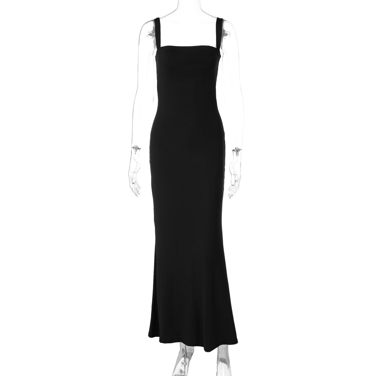 Solid Color Sleeveless Slim Strap Dress