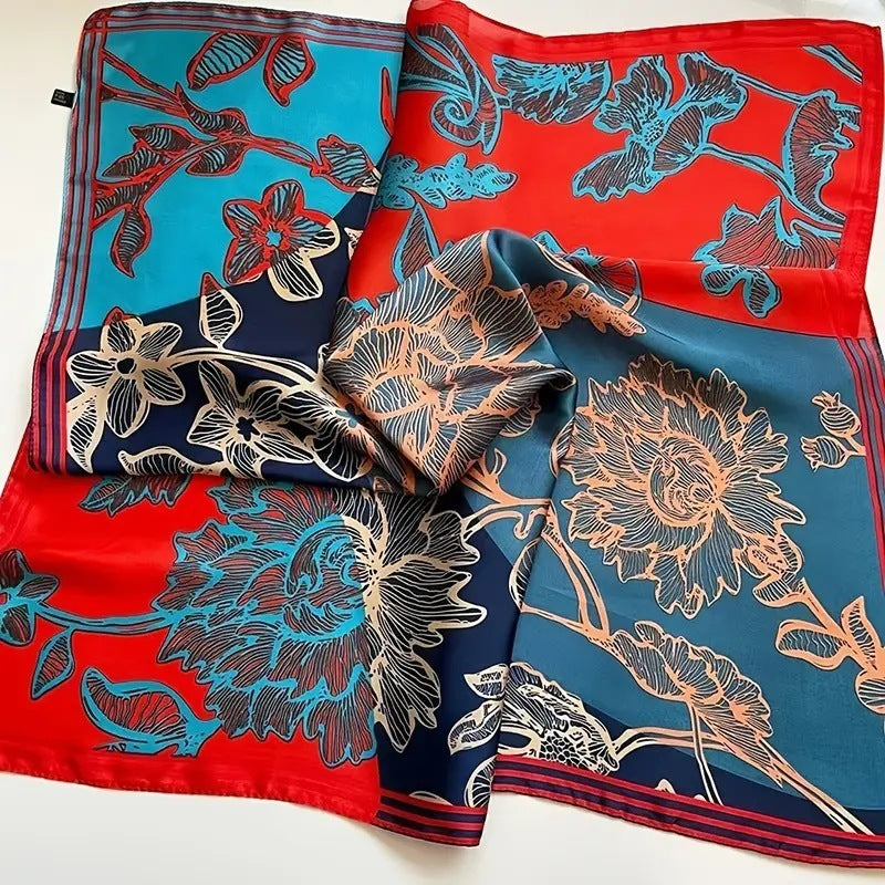 Silk Scarf Square Scarf High Sense Korean Style Fashion All-matching
