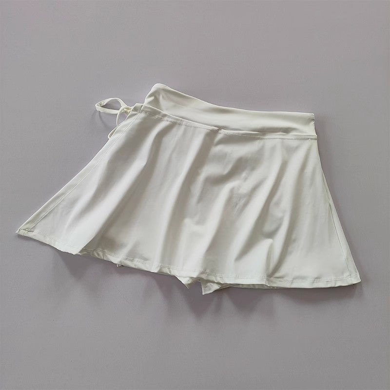 Women's Fashion Sports Side Slit Lace-up Culottes