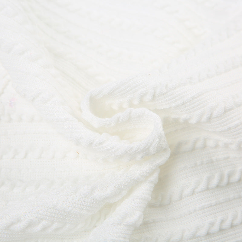 Woman Bow Stitching Pure Color Tube-top Top