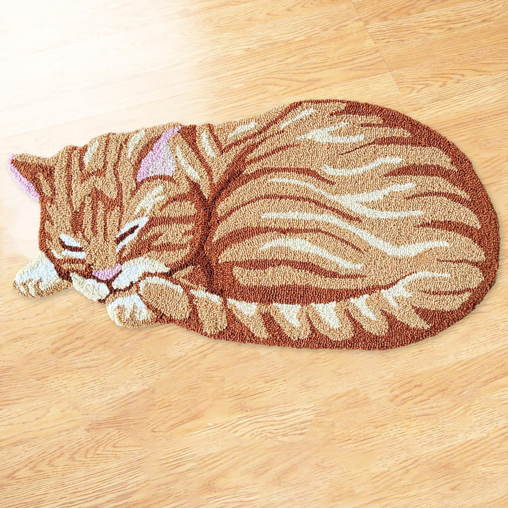 Shaped Hand-Hooked Accent Rug Throw Rug Area Rug Door Mat for Home décor