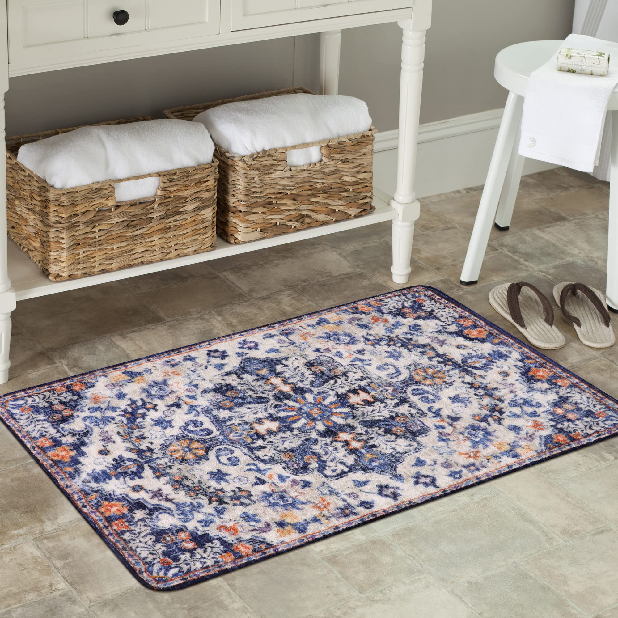 Floral Bohemian Medallion Area Rugs
