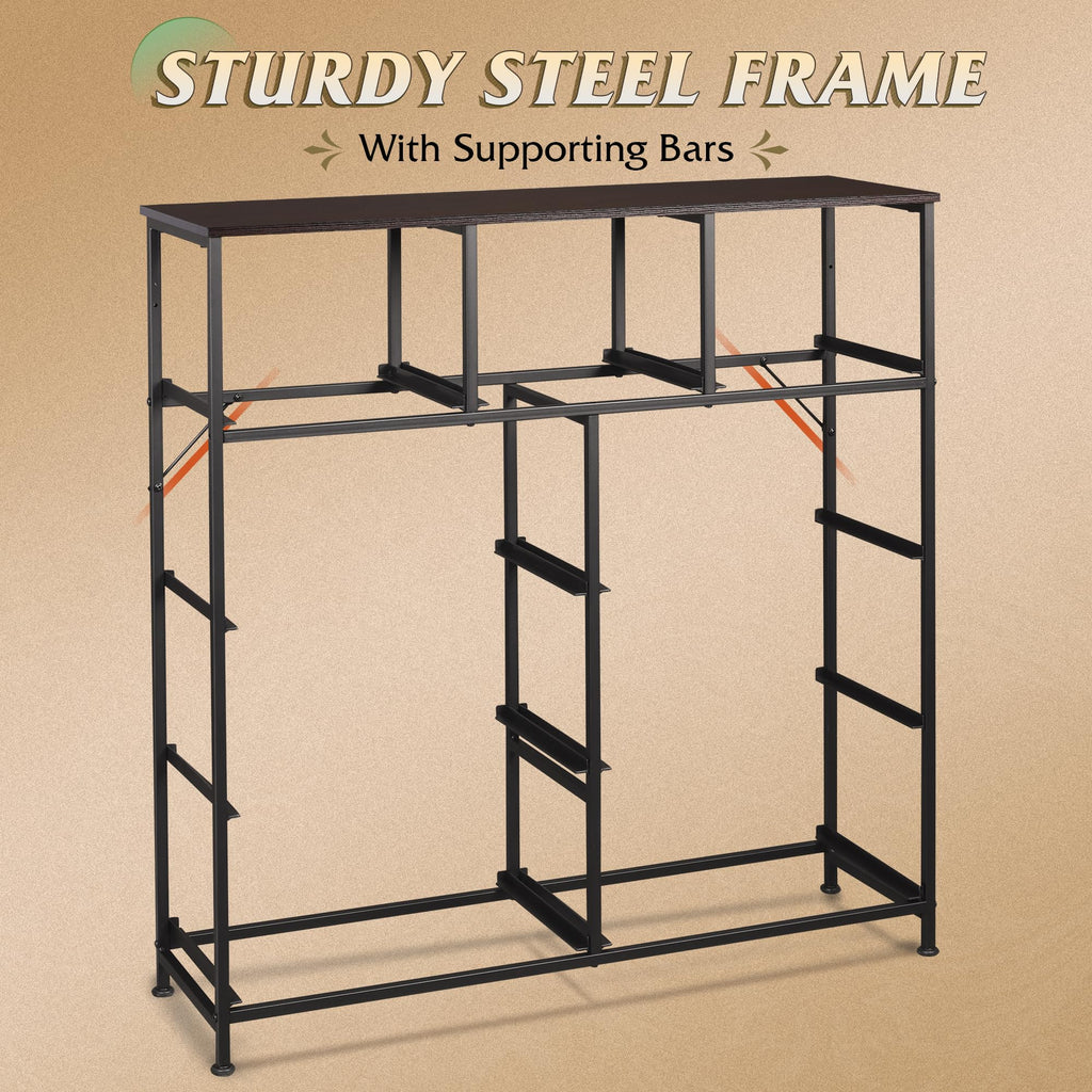 Drawer Fabric 9 Dresser â€?Tall Storage Tower with Bins, Steel Frame, and Wood Top