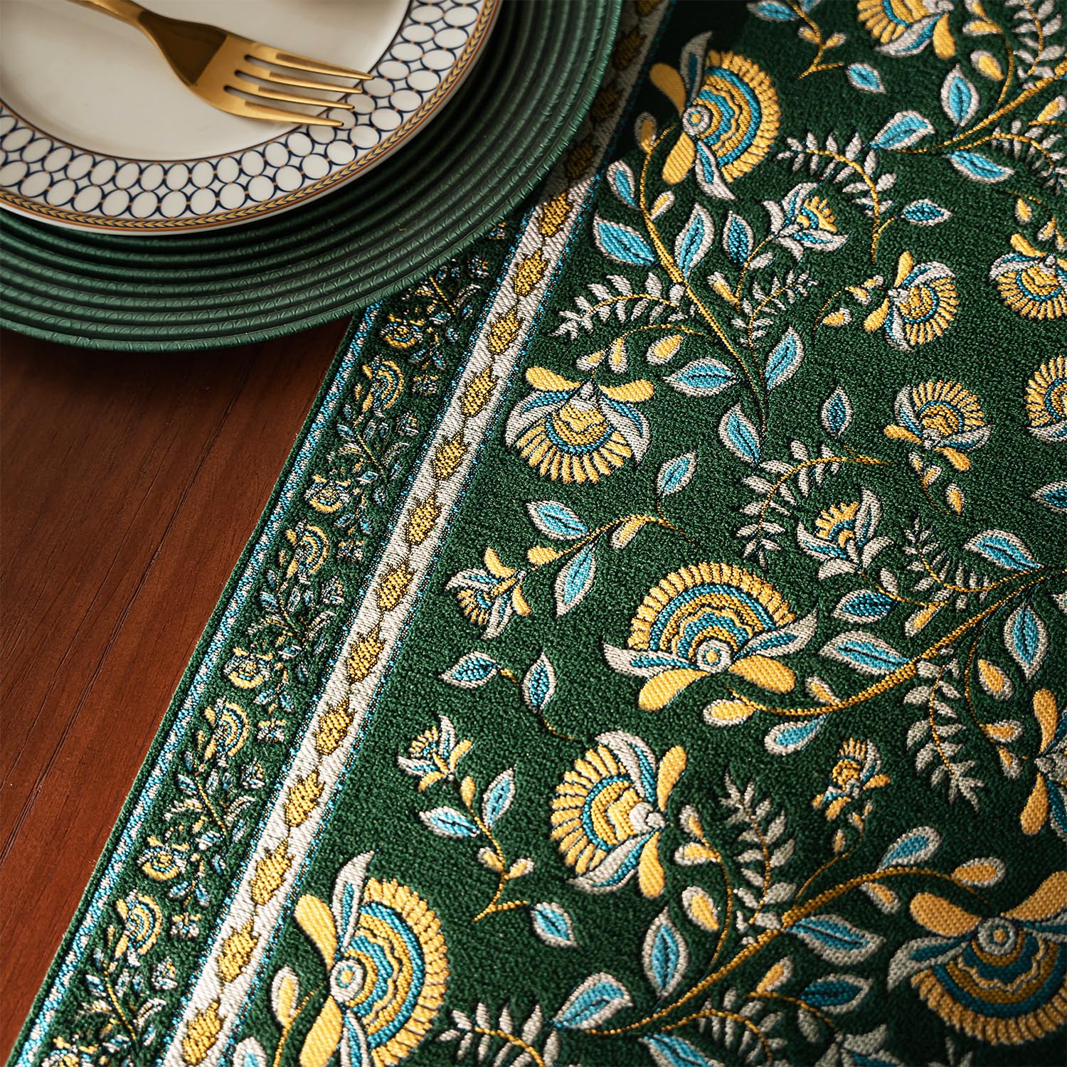 Retro-Luxury Tassels Table Runner Series for Kitchen Dining Table