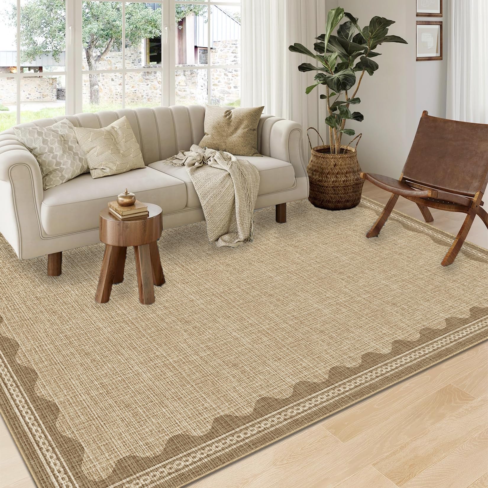 Scalloped Rug Soft Carpet