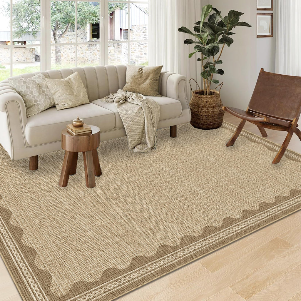 Scalloped Rug Soft Carpet