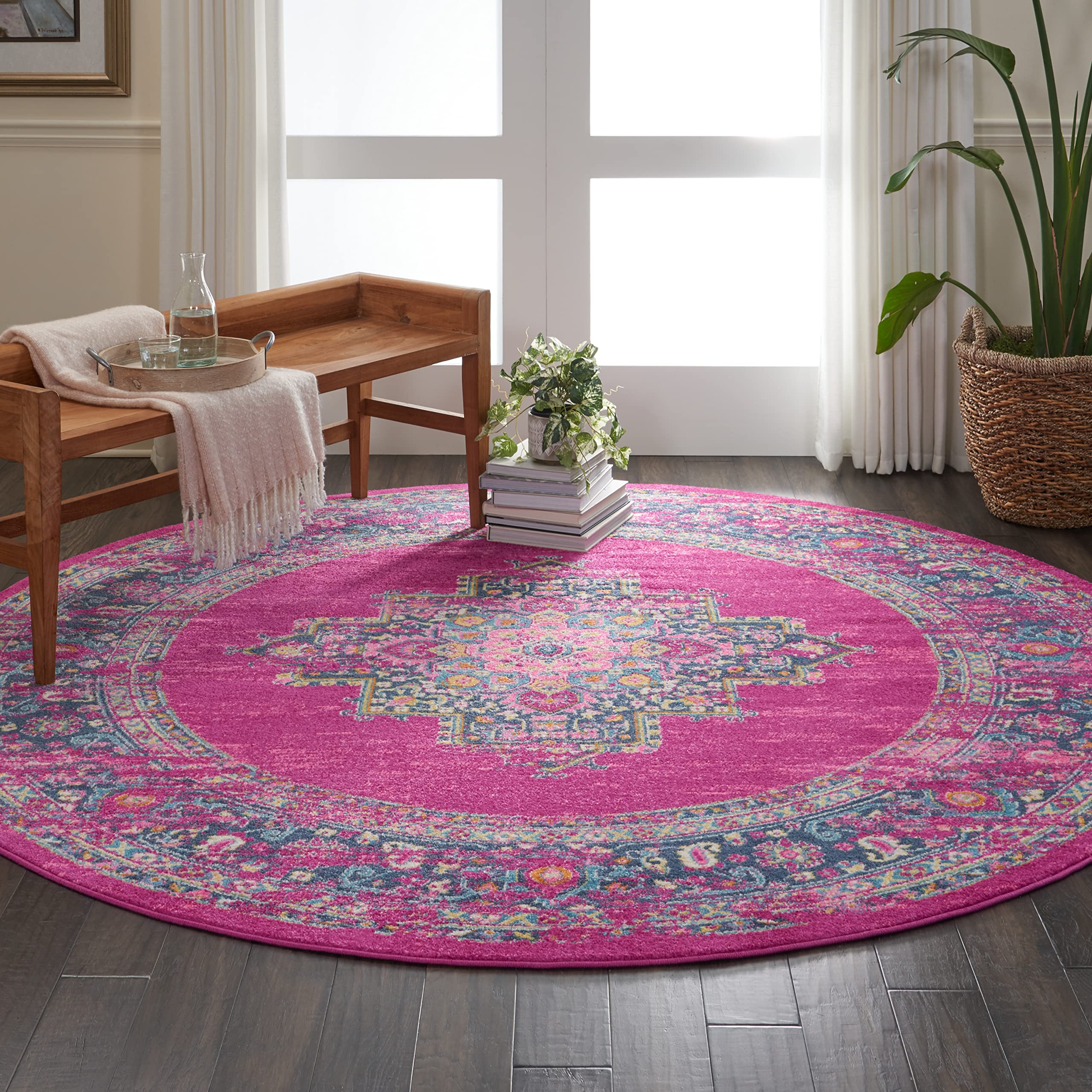 Traditional Boho Area Rug - Easy Cleaning, Non Shedding, Bed Room, Living Room, Hallway