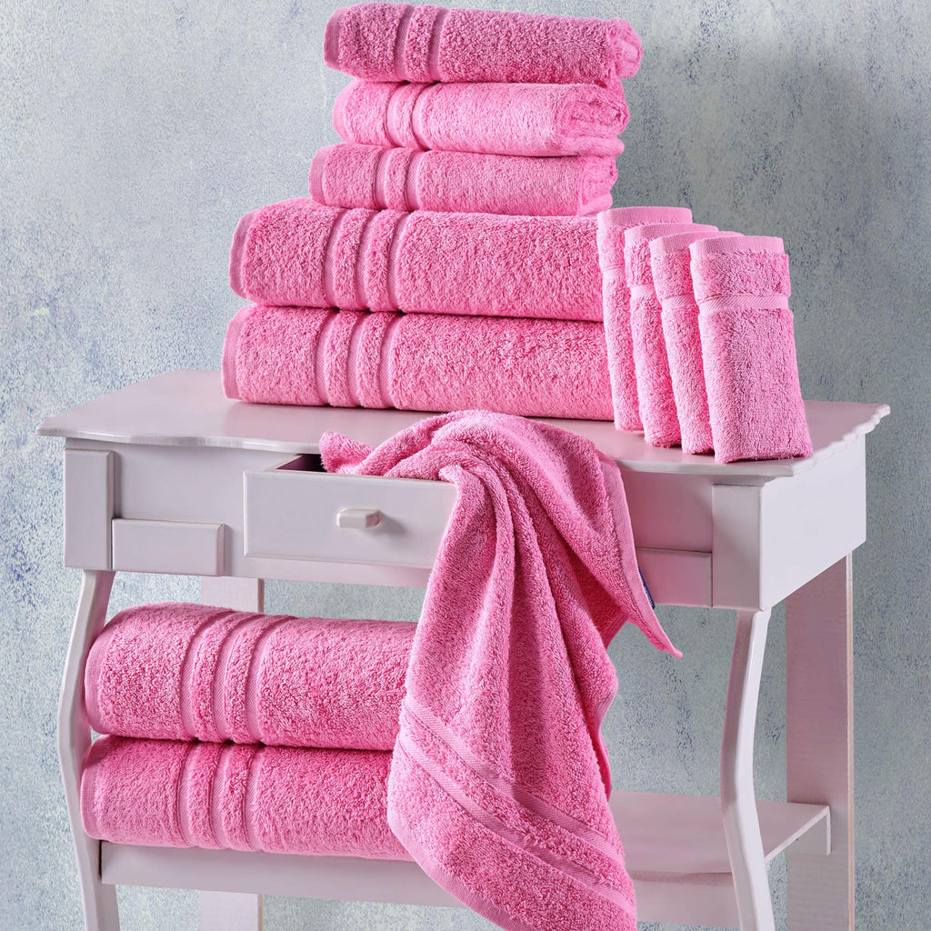 Linen Bath Towels Set for Bathroom Original Turkish Cotton Soft, Absorbent and Premium 2 Bath Towels, 2 Hand Towels, 2 Washcloths