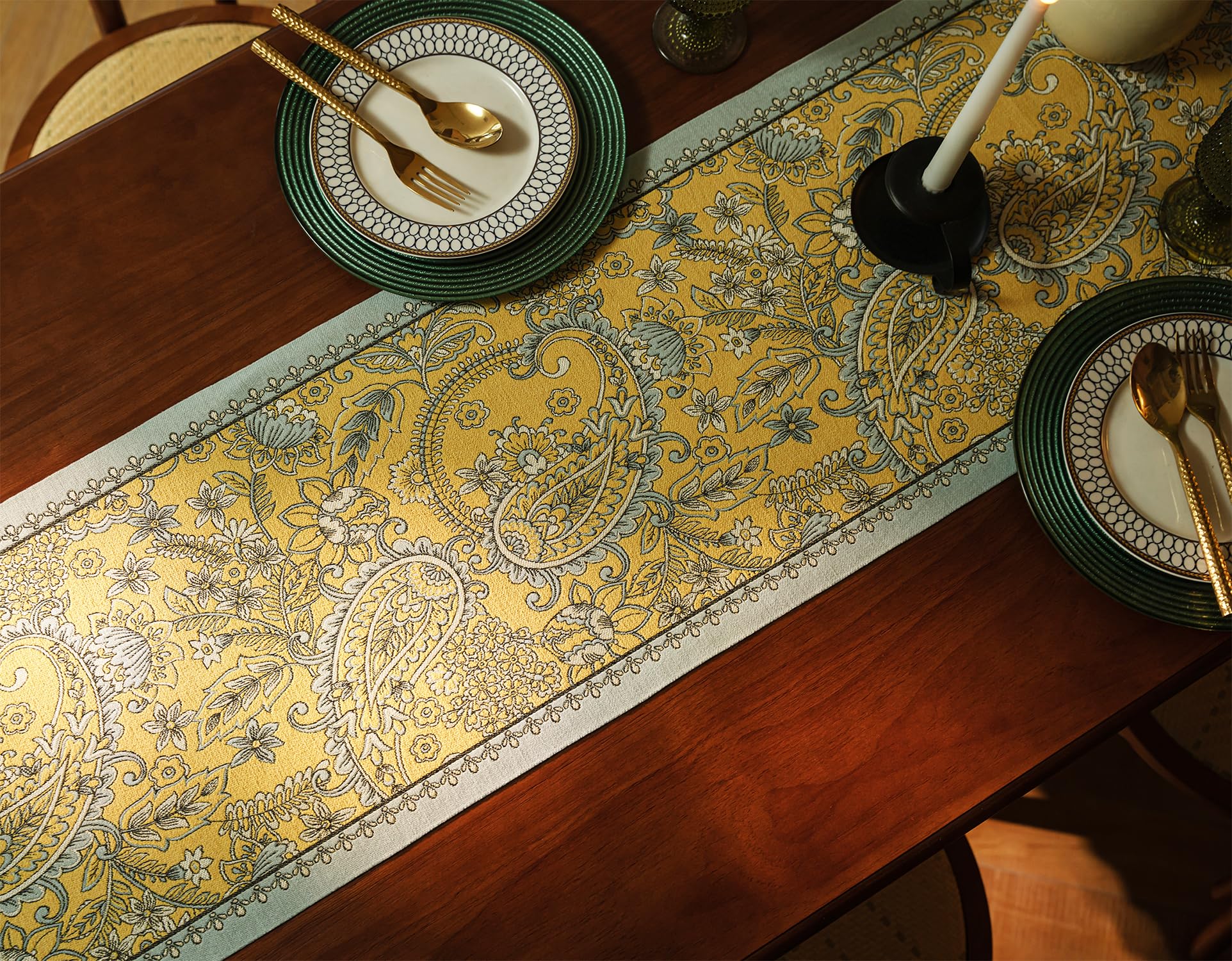 Retro-Luxury Tassels Table Runner Series for Kitchen Dining Table
