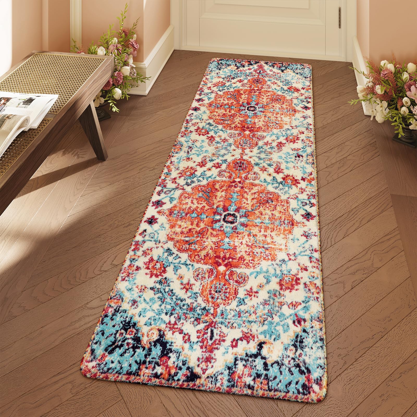 Floral Bohemian Medallion Area Rugs