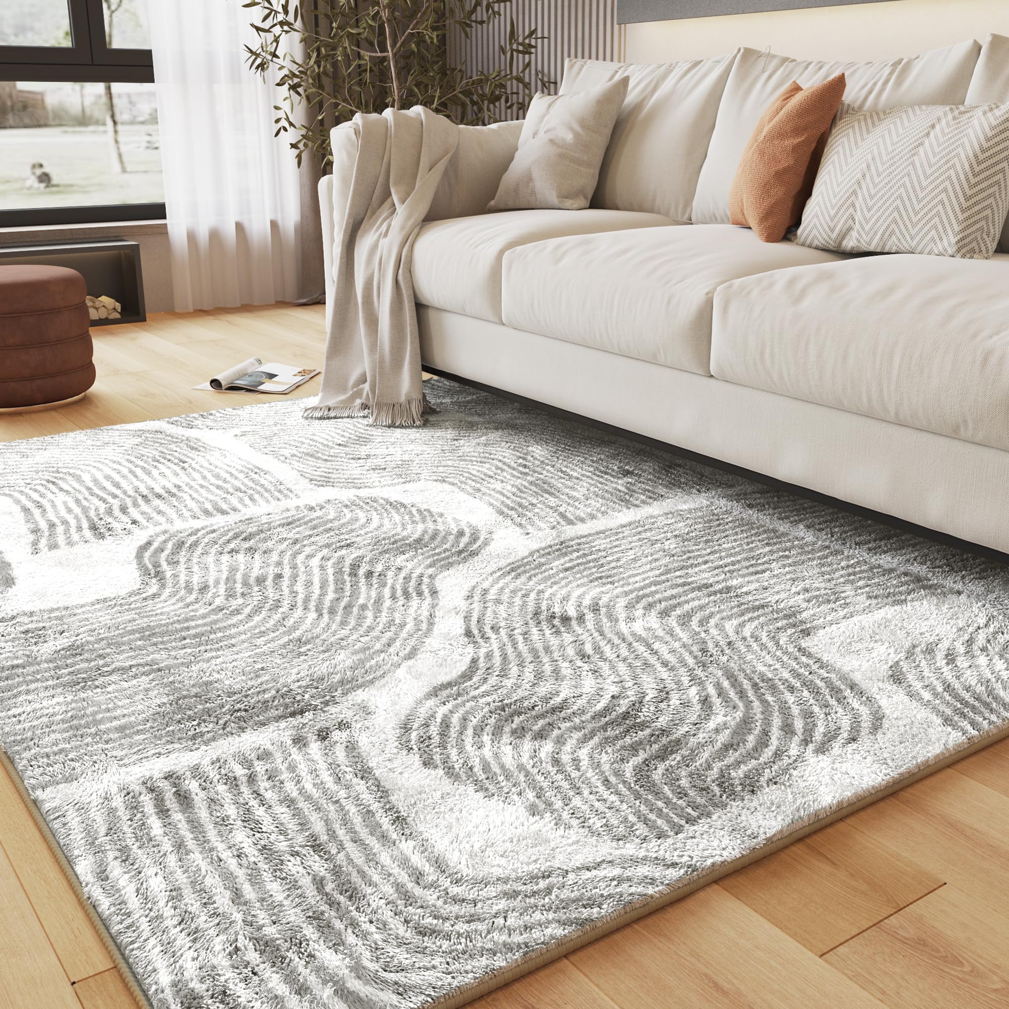 Zen Garden Area Rug - Ultra Soft Area Rug, Non Slip, Stain Resistant Living Room Rug, Washable Area Rugs for Living Room, Rugs for Bedroom
