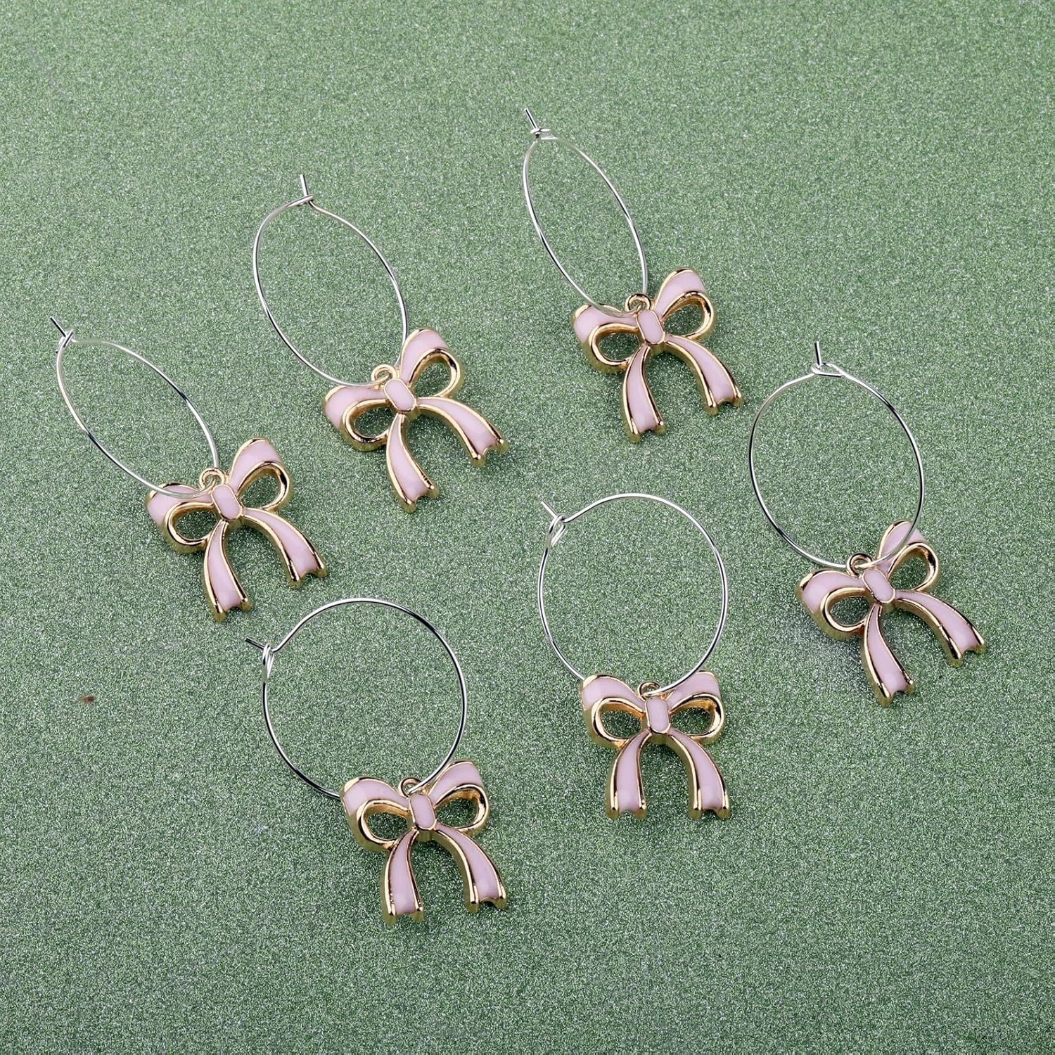 Wine Bow Charms Wine Glass Charms For Stem Glasses