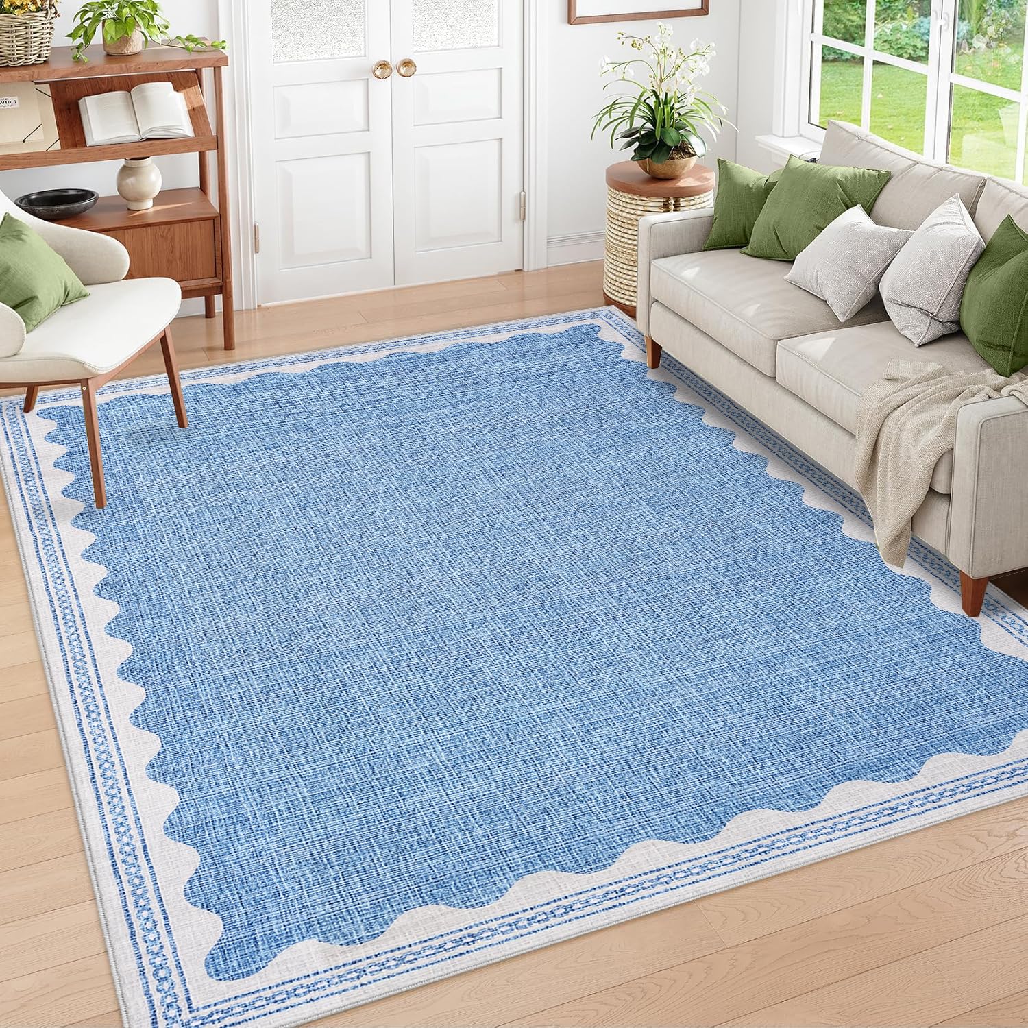 Scalloped Rug Soft Carpet