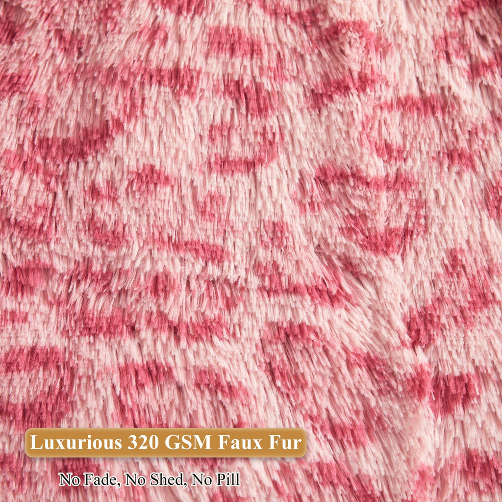 Faux Fur Leopard Print Bean Bag Chair Cover (No Filler), Fluffy Stuffed Animal Storage Cheetah Bean Bag Home Decor, Furry Fuzzy Big Beanbag Cover, Anti-Slip