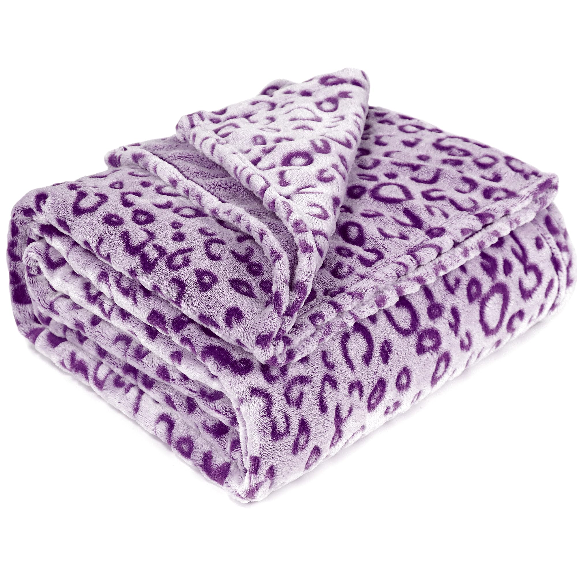 Leopard Throw Blanket - Cheetah Print Soft Fleece Blanket Hot Pink Fuzzy Plush Blankets Cute Bed Couch Decor