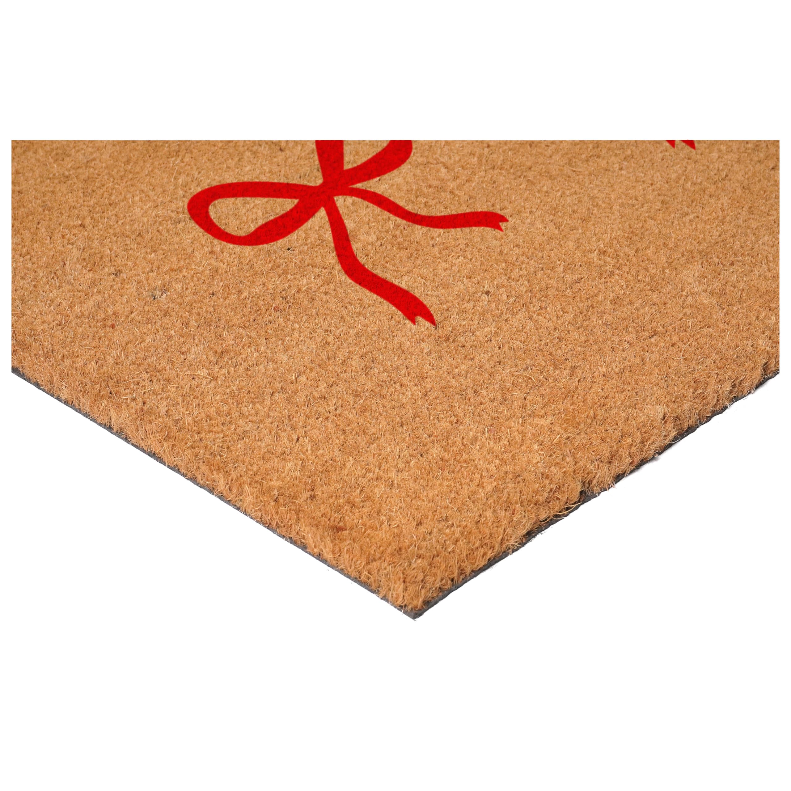 Pink Bow Trio Doormat (17" x 29")