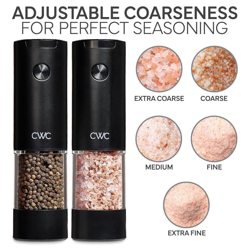 Electric Pepper & Salt Shaker Set of 2 Grinders