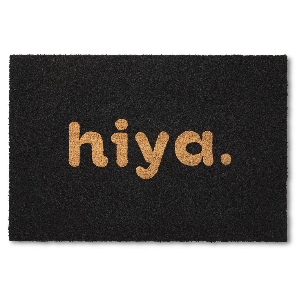Hiya Painted Welcome Door Mat - Heavyweight Non-Slip Mat, 24"x36"