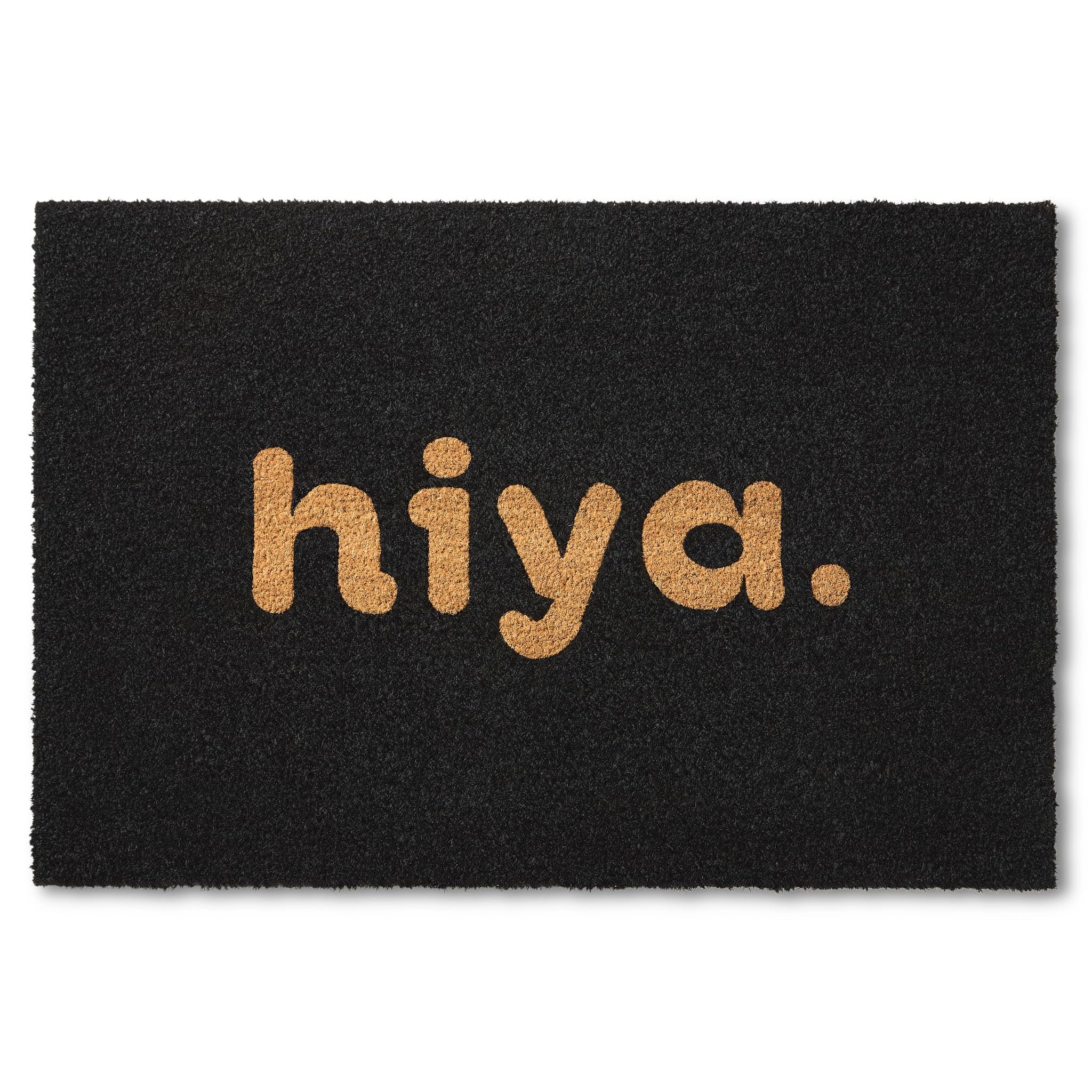 Hiya Painted Welcome Door Mat - Heavyweight Non-Slip Mat, 24"x36"