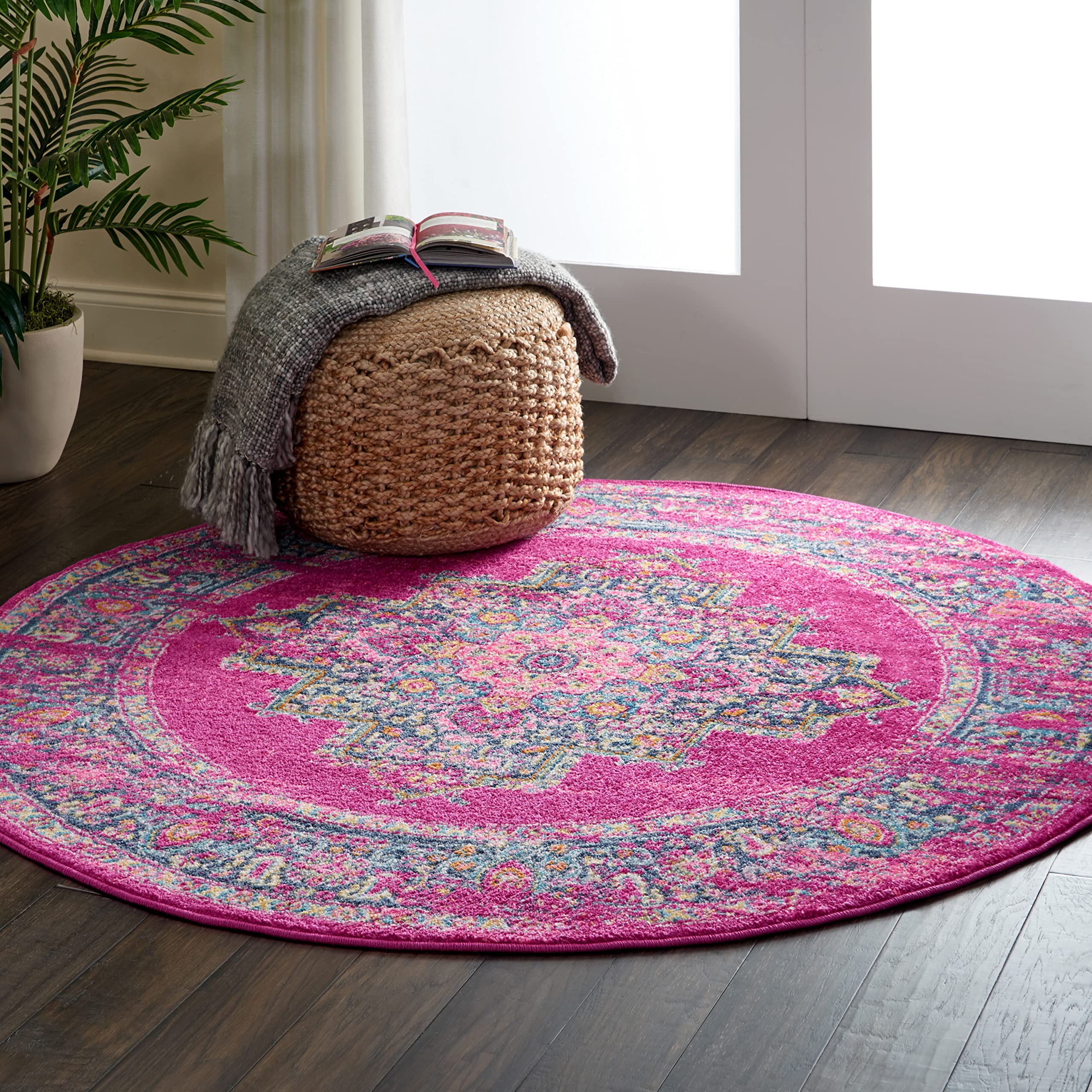 Traditional Boho Area Rug - Easy Cleaning, Non Shedding, Bed Room, Living Room, Hallway