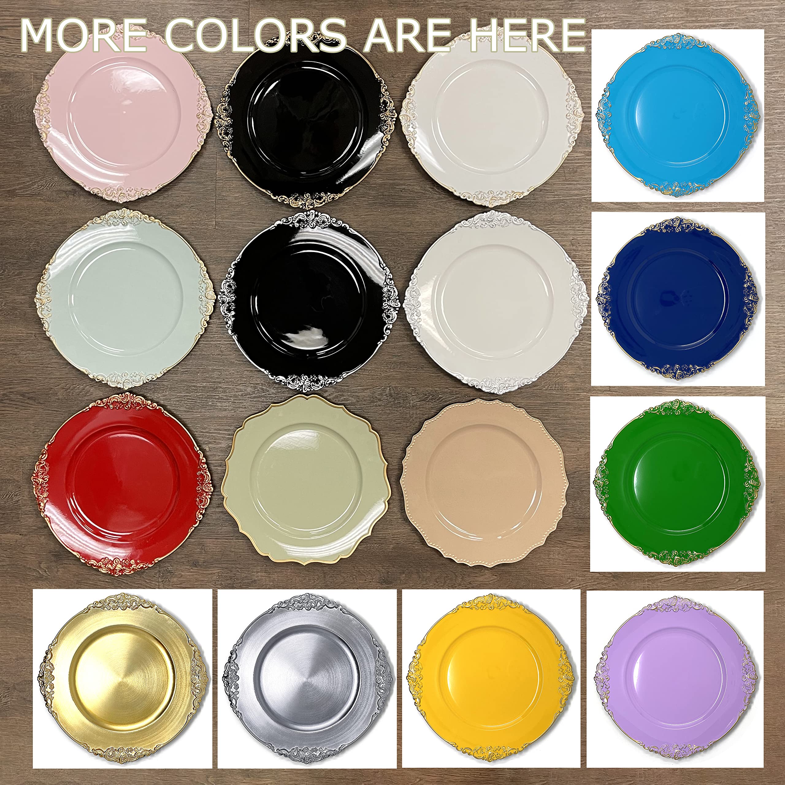 Heavy Quality Round Charger Plates