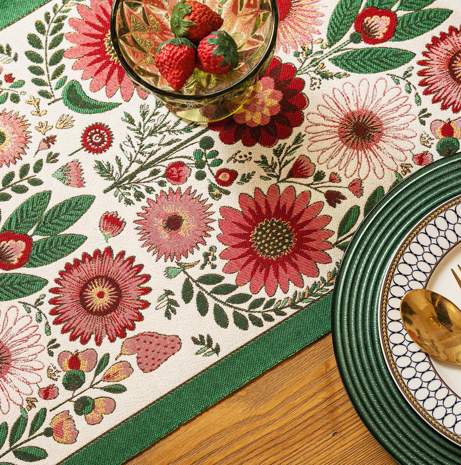Retro-Luxury Tassels Table Runner Series for Kitchen Dining Table
