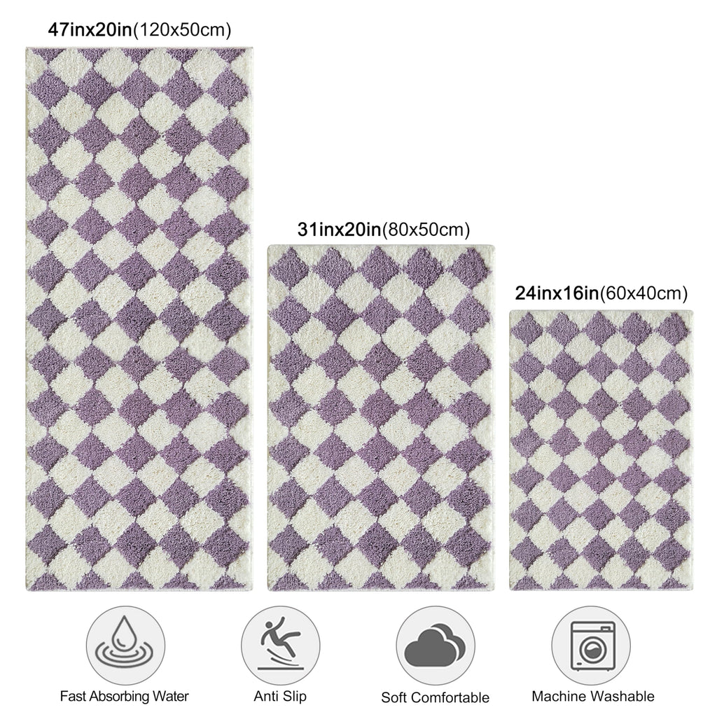 Cute Bath Mat for Bathroom Soft Super Absorbent Non Slip TPR Backing, Quick Drying, Machine Washable Bath