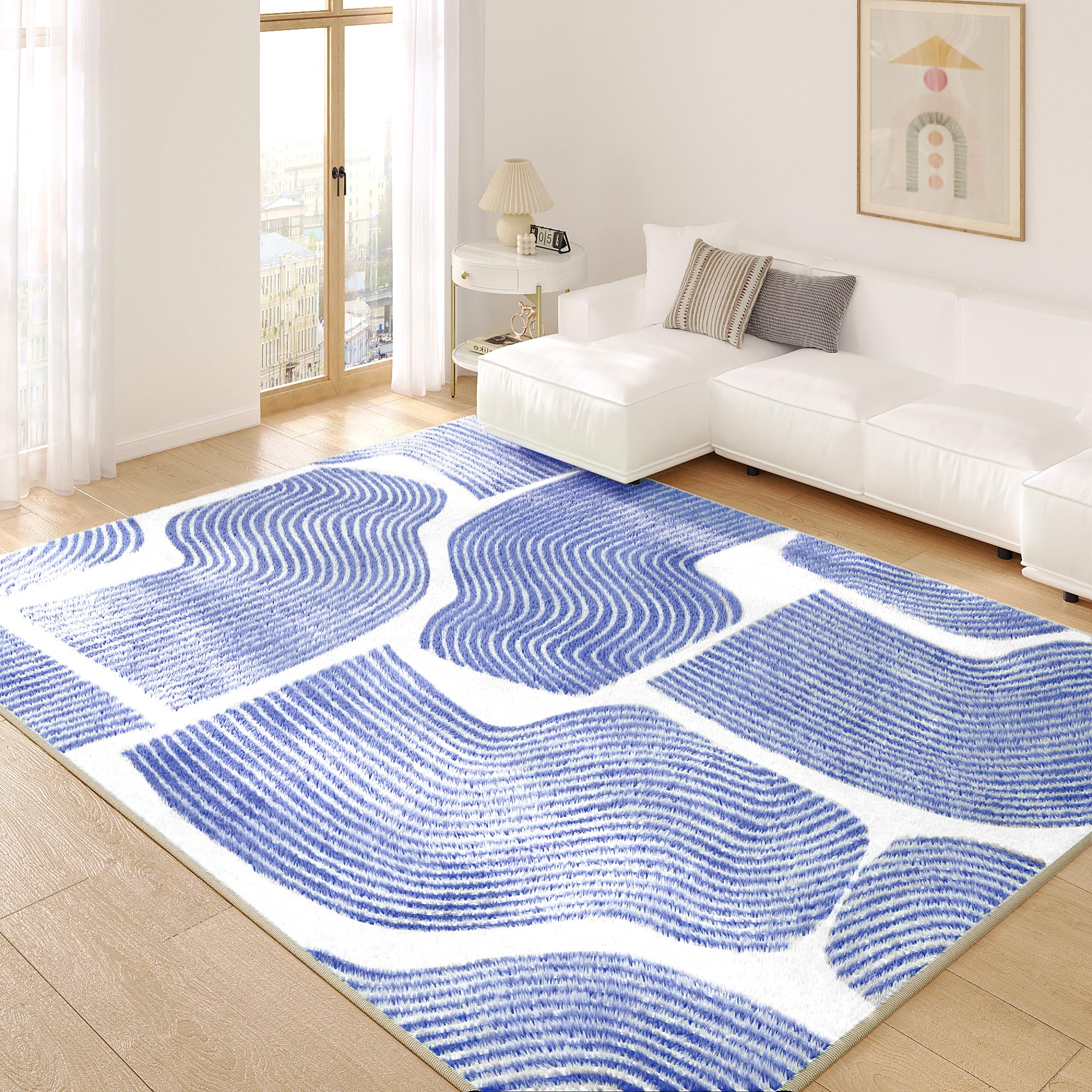 Zen Garden Area Rug - Ultra Soft Area Rug, Non Slip, Stain Resistant Living Room Rug, Washable Area Rugs for Living Room, Rugs for Bedroom