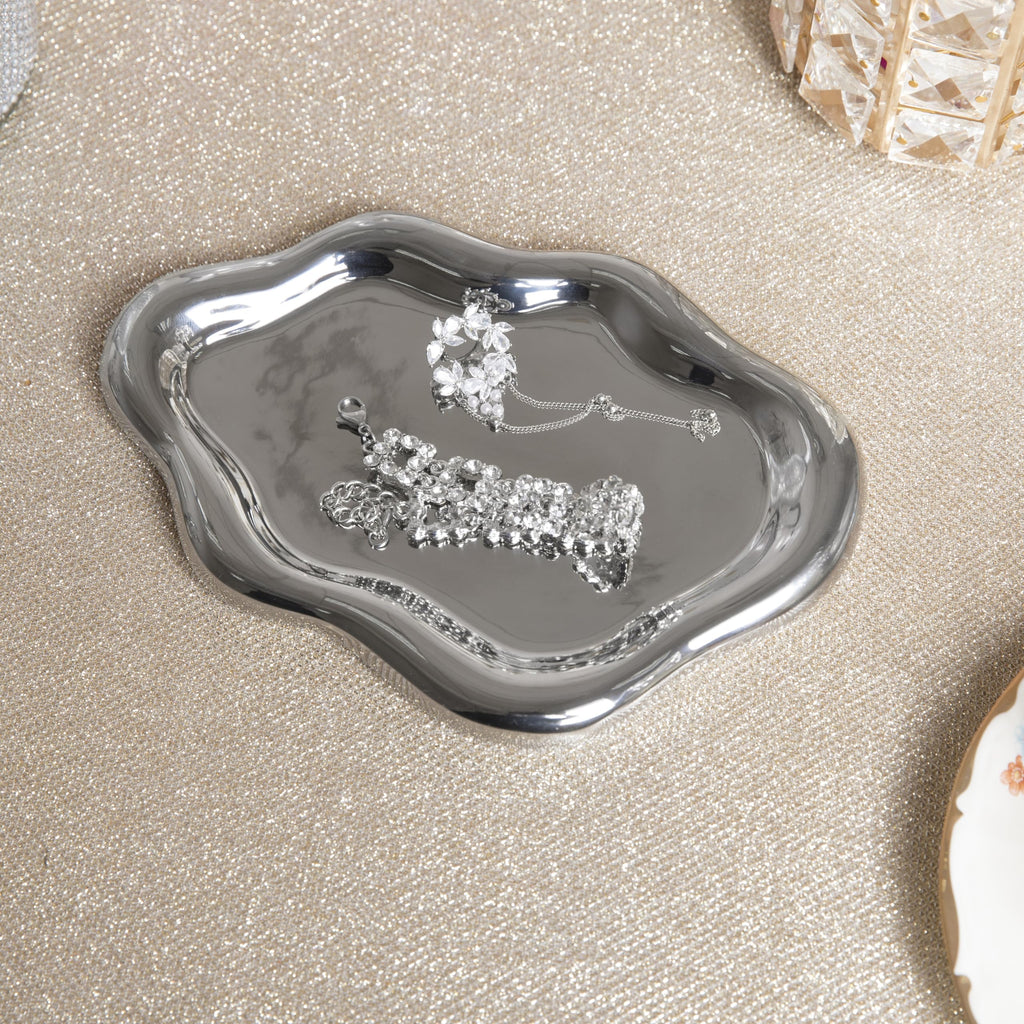 Cloud Trinket Dish, Chubby Jewelry Tray, Ceramic Jewelry Ring Trinket Dish for Rings Earrings Necklace Organizer