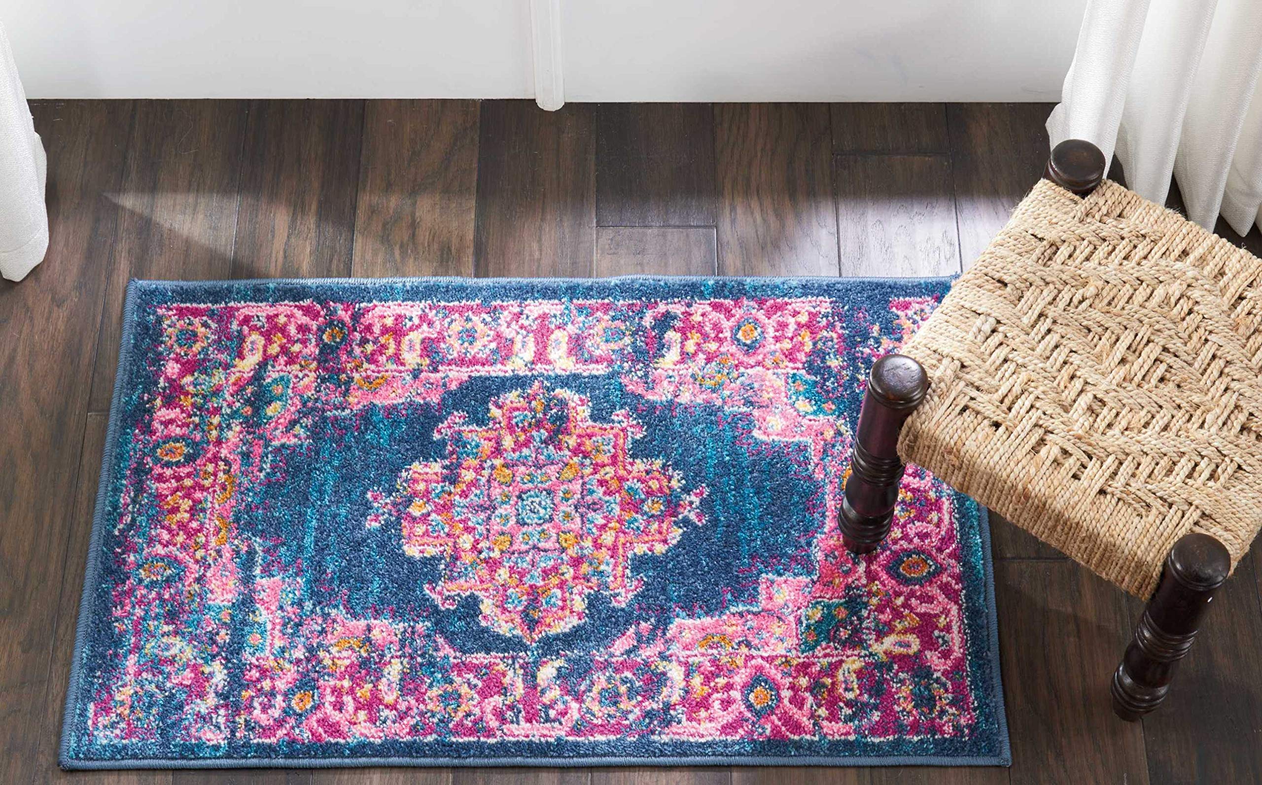 Traditional Boho Area Rug - Easy Cleaning, Non Shedding, Bed Room, Living Room, Hallway