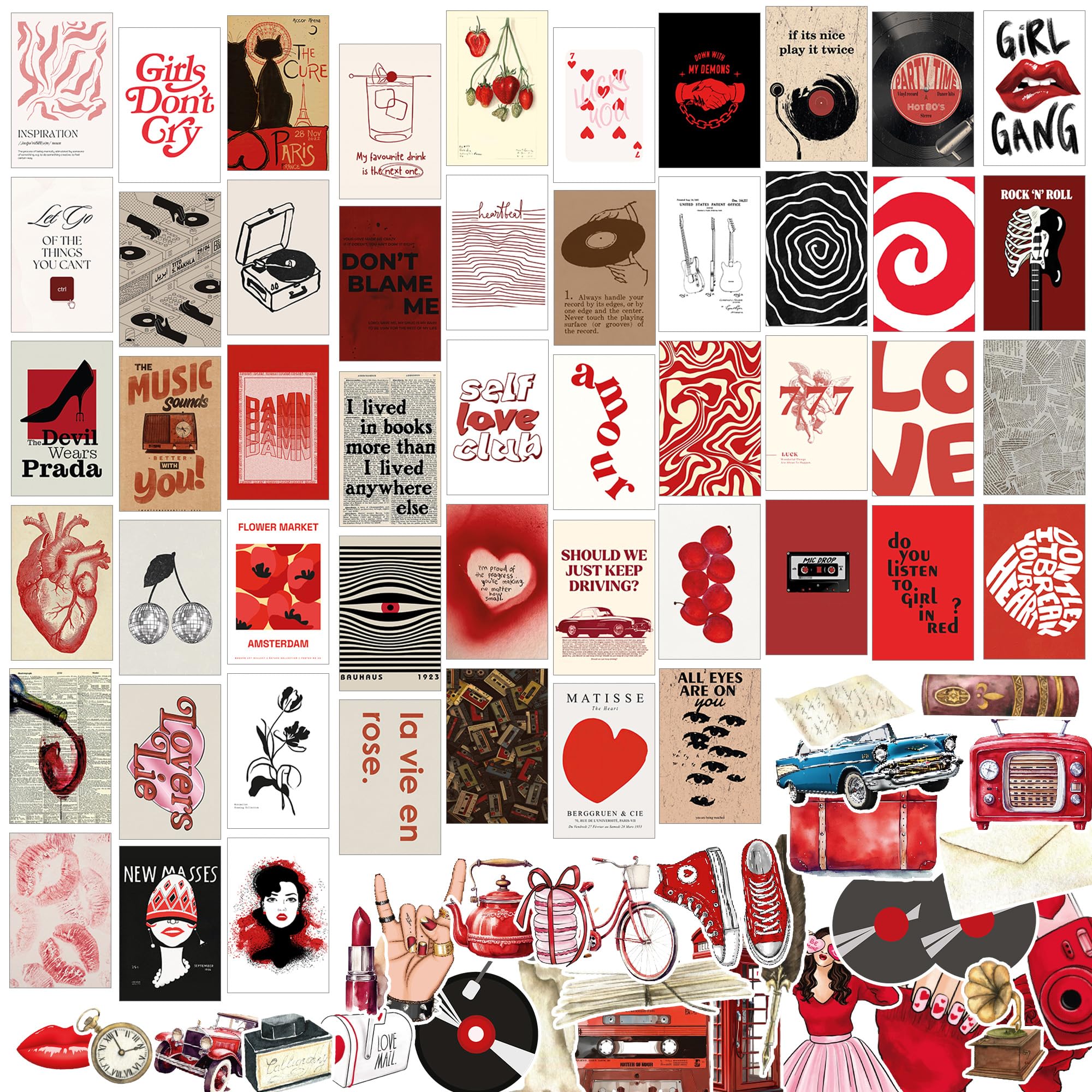 Preppy Aesthetic Wall Collage Kit â€?Cute Posters for Girls' Bedroom Decor