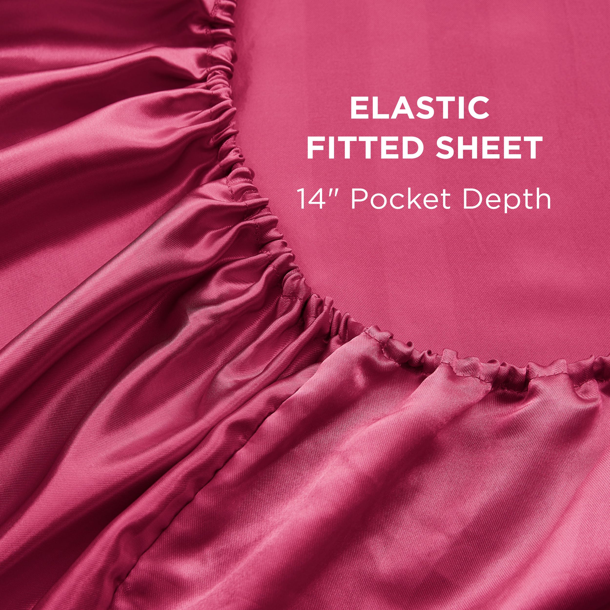 Juicy Couture Silky Satin Damask Sheet Set - Luxury Smooth Satin Striped Sheets