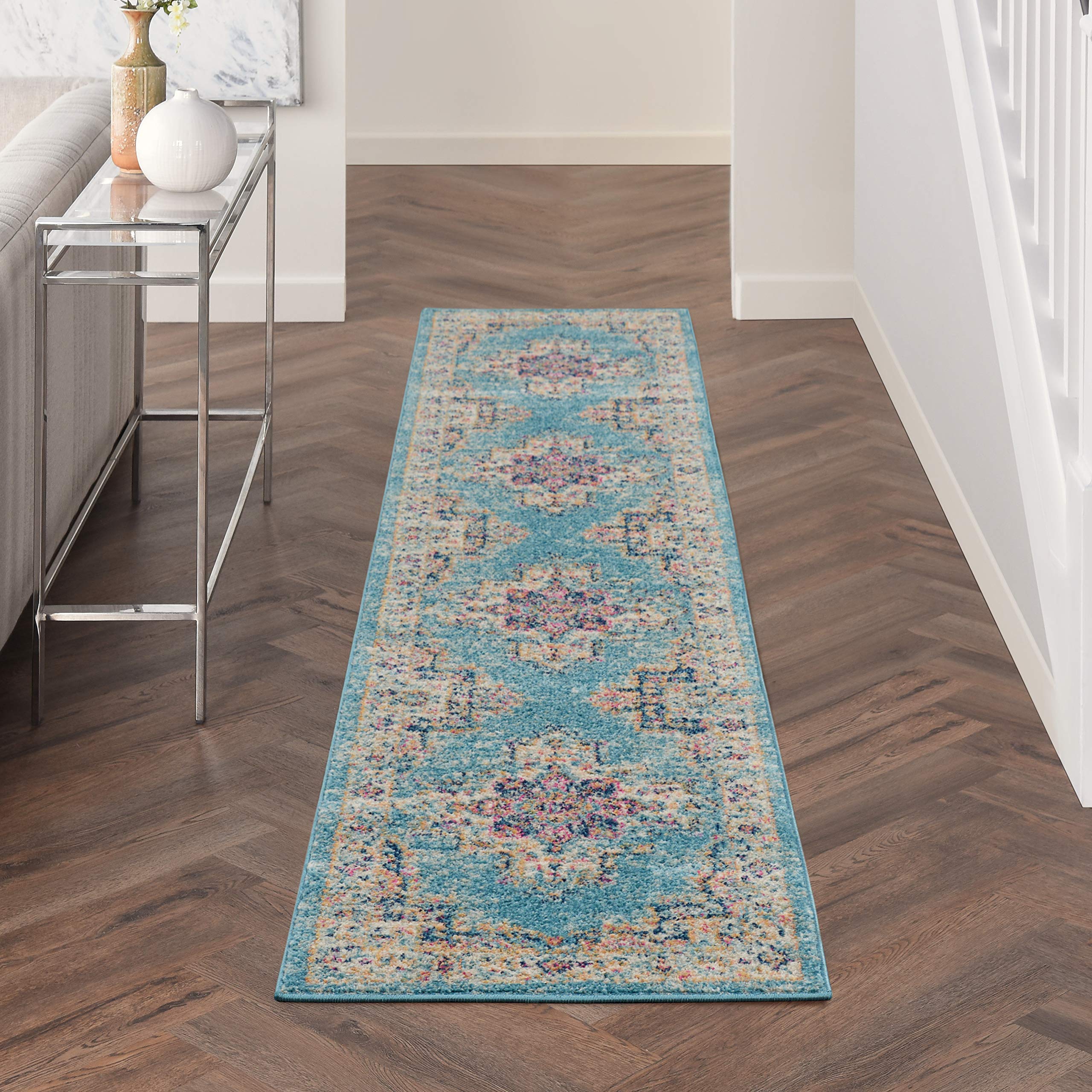 Traditional Boho Area Rug - Easy Cleaning, Non Shedding, Bed Room, Living Room, Hallway