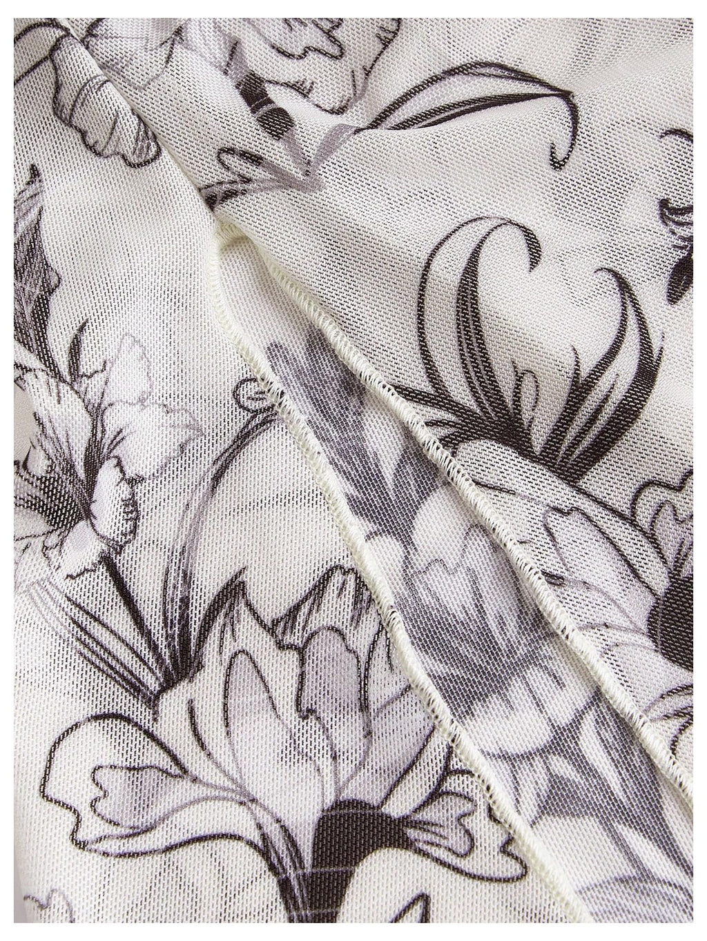 Verdusa Women's Floral Print Mesh Bell Sleeve Tie-Front Top with Lettuce Trim