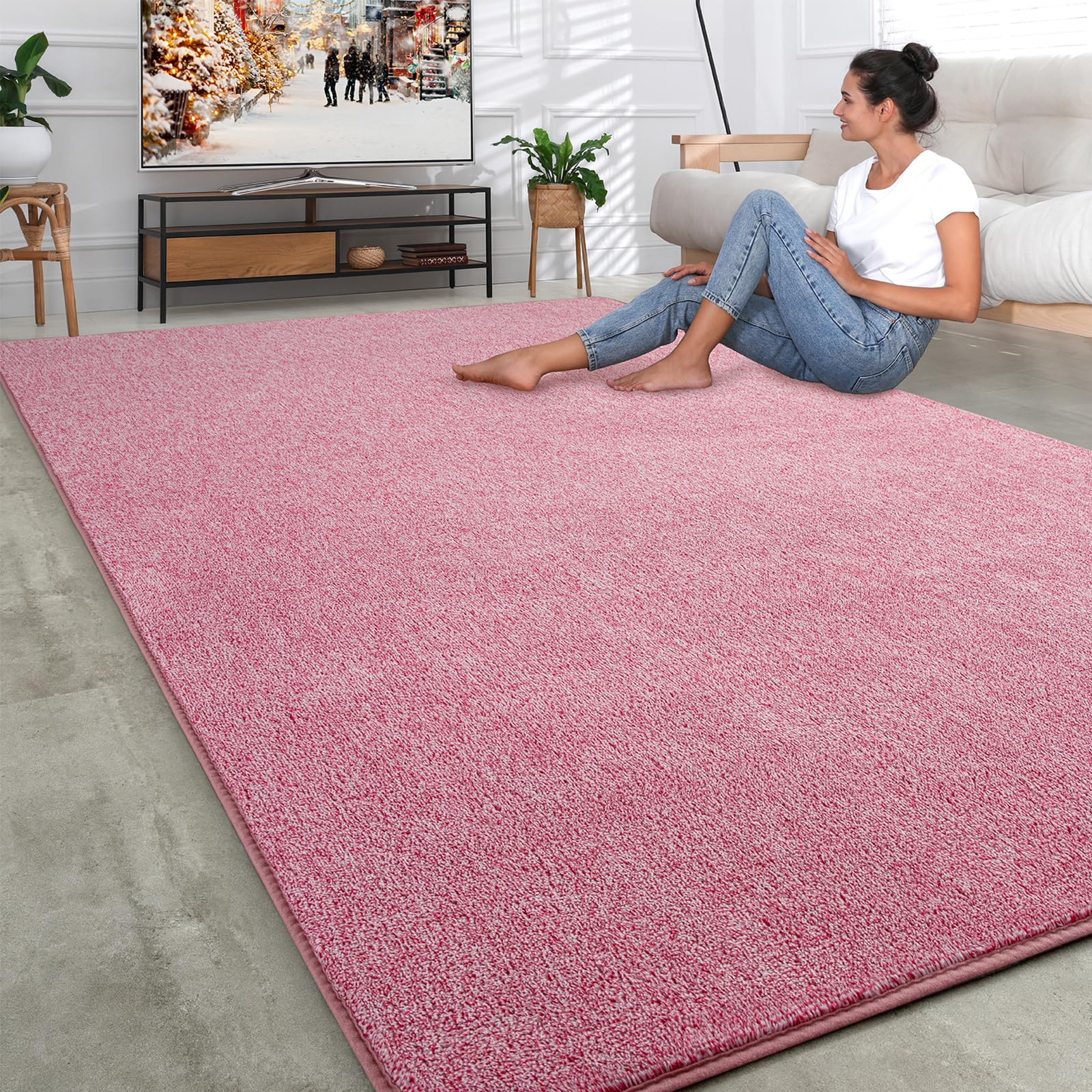 Shag Rugs with Memory Foam for Living Room Dorm, Machine Washable Carpet