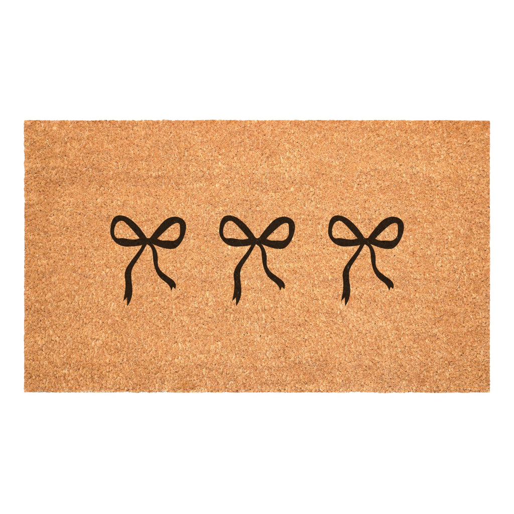 Pink Bow Trio Doormat (17" x 29")