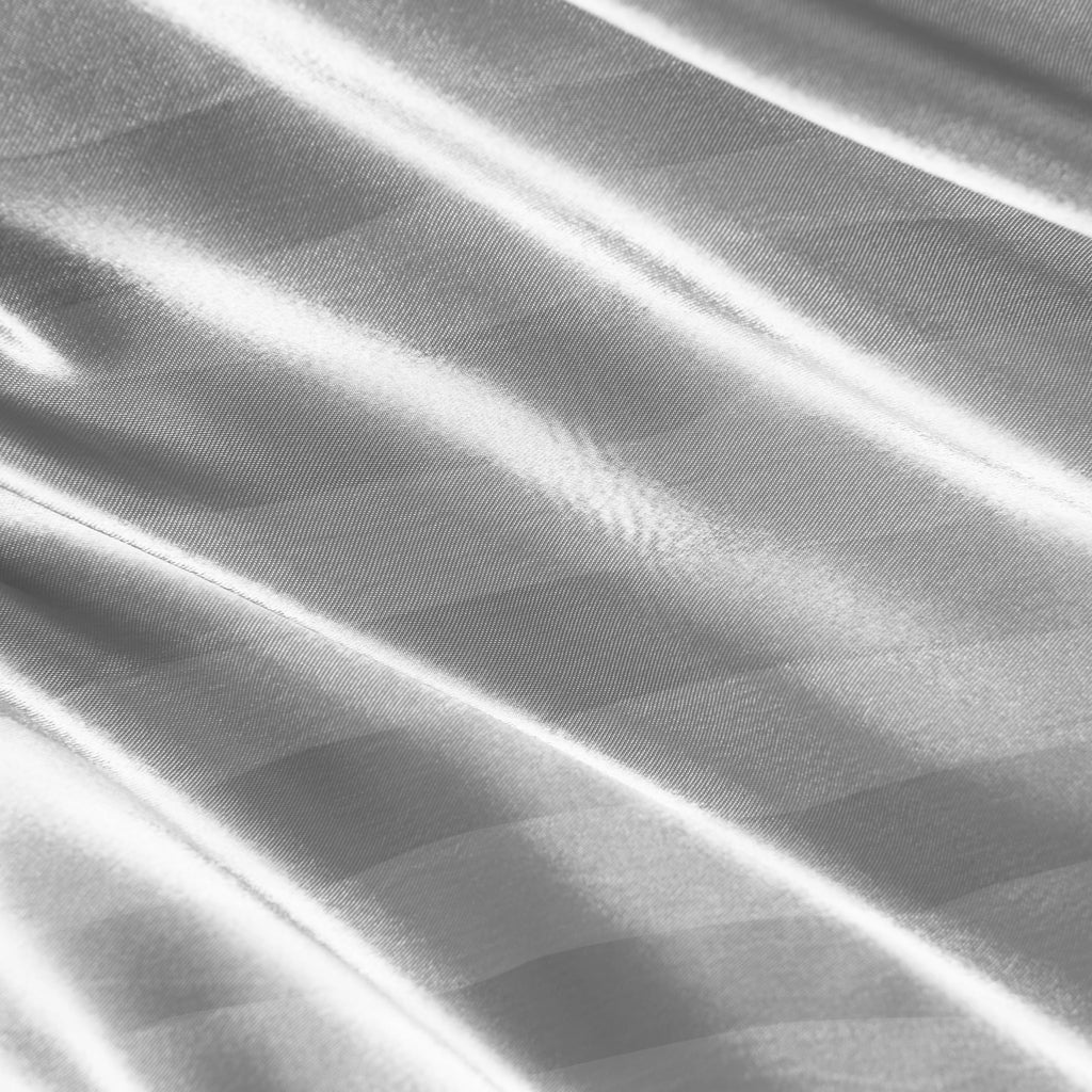 Juicy Couture Silky Satin Damask Sheet Set - Luxury Smooth Satin Striped Sheets