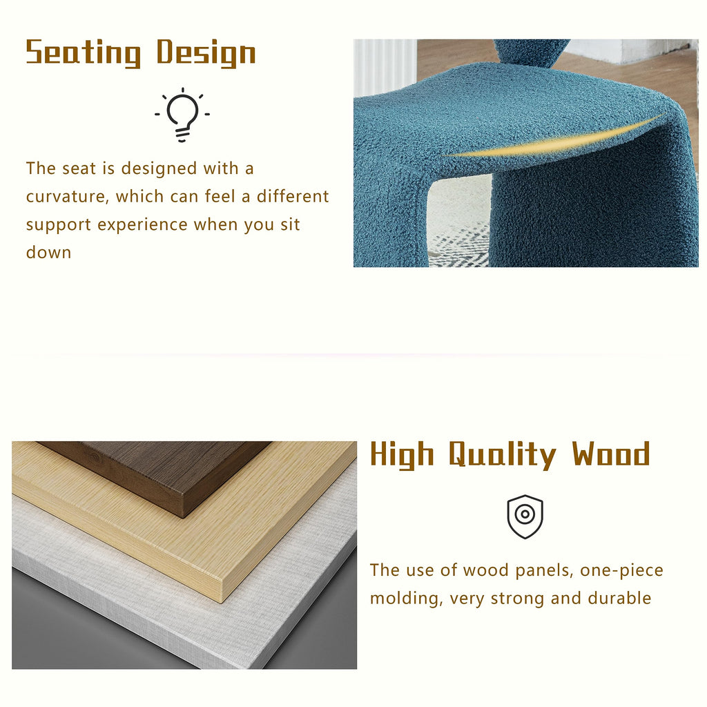 Modern Bouclé Sherpa Accent Chair â€?Comfy Tufted Lamb Fabric Armed Leisure Chair for Reading, Bedroom, Office, and Living Room