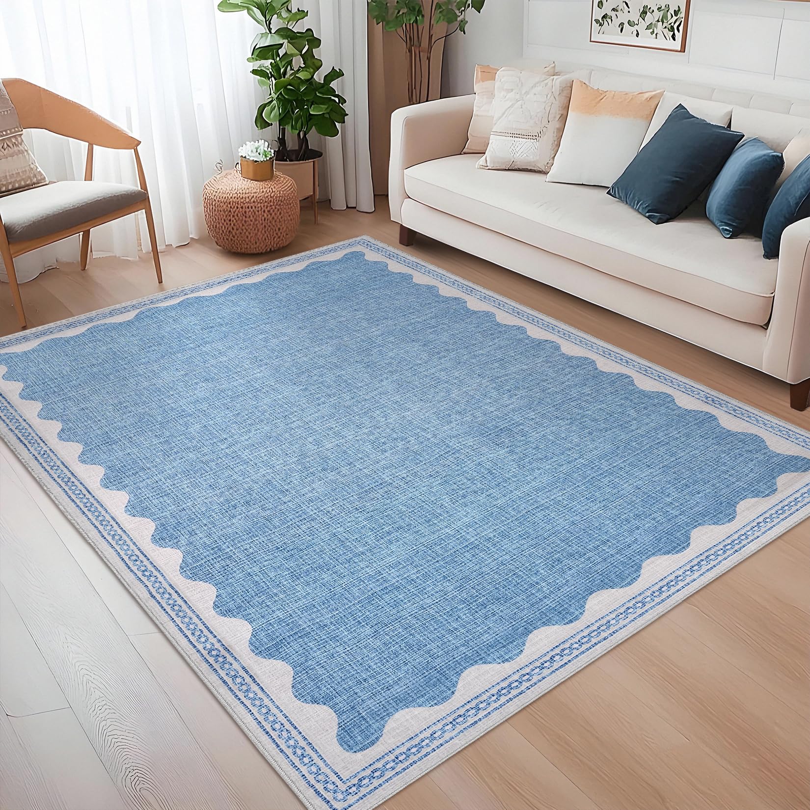 Scalloped Rug Soft Carpet