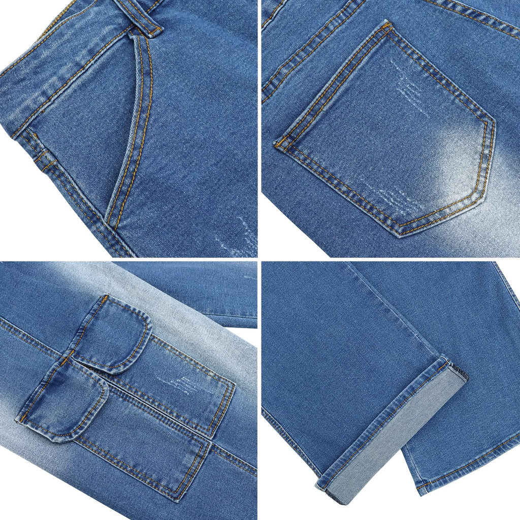 Y2K High-Waisted Baggy Jeans â€?Stretch Wide-Leg Denim