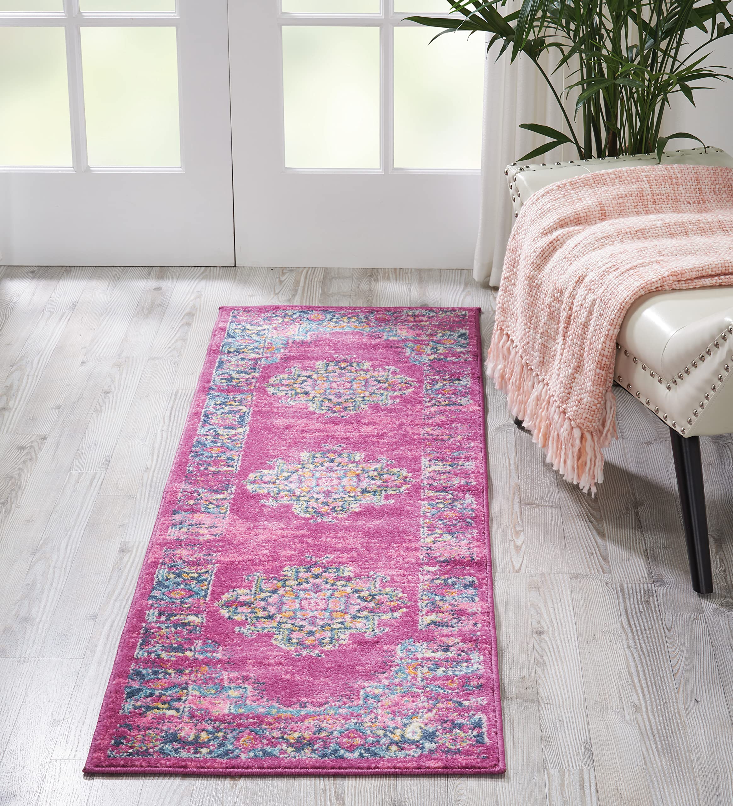 Traditional Boho Area Rug - Easy Cleaning, Non Shedding, Bed Room, Living Room, Hallway