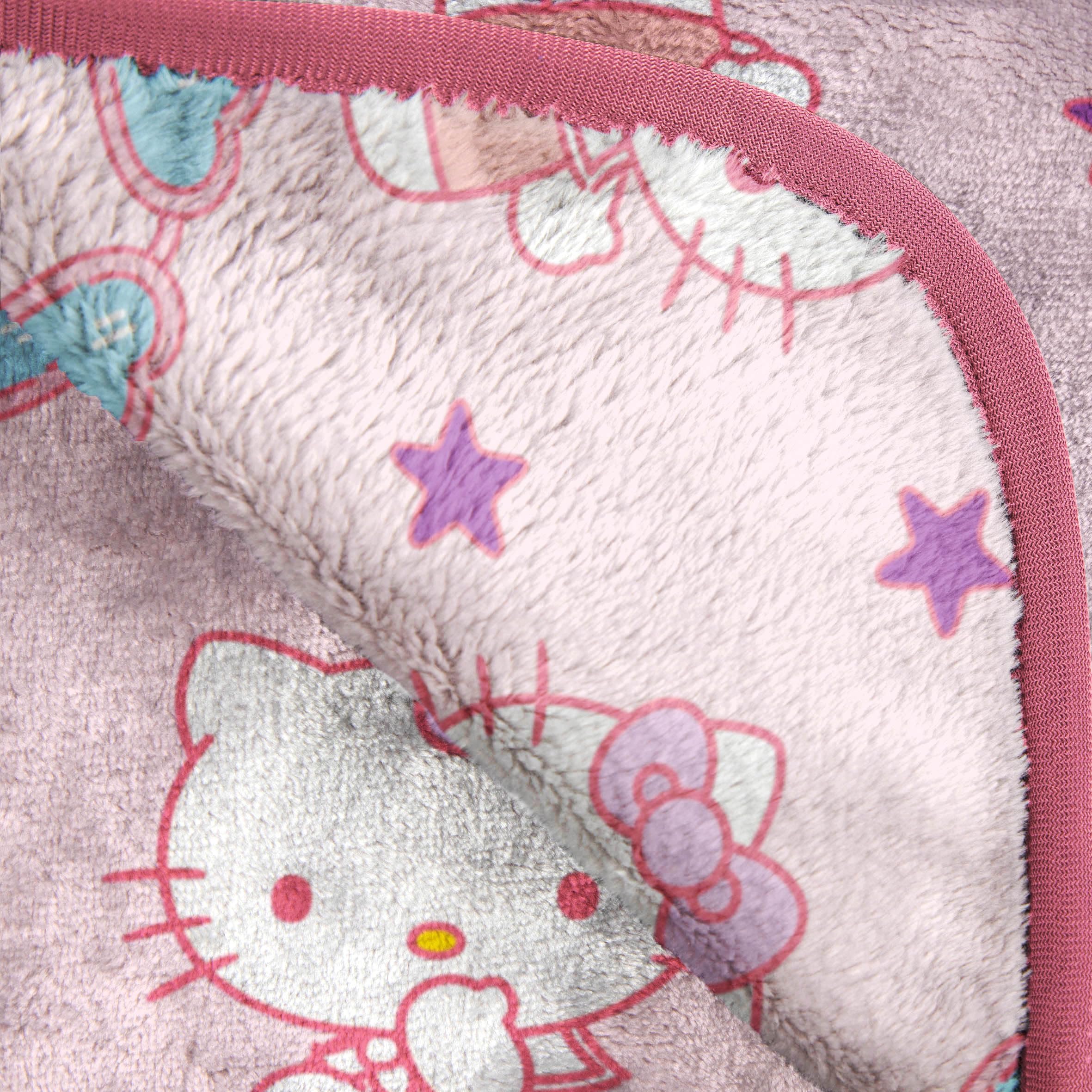 Hello Kitty White Kitties Plush Blanket - Measures 60 x 90 Inches, Kids Bedding - Super Soft Fleece Bedding