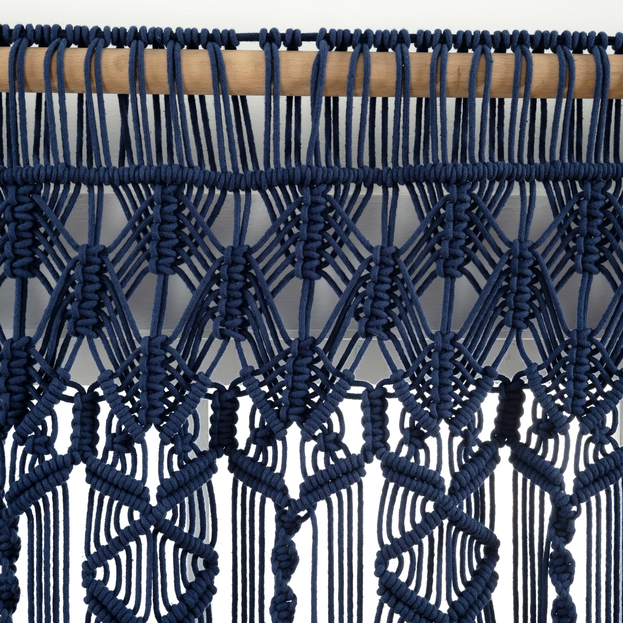 Lush Decor Boho Macrame Textured Cotton Valance Curtain