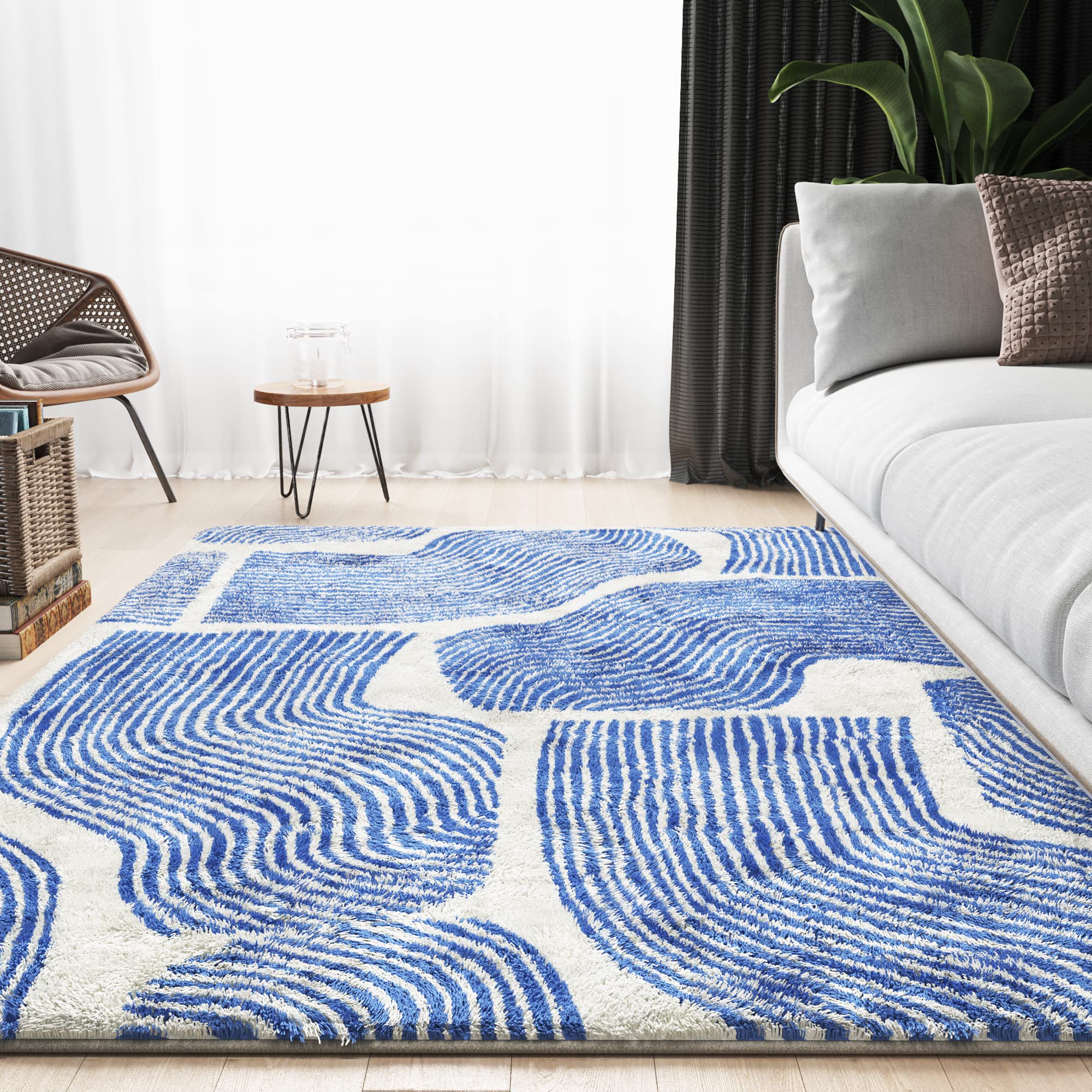 Zen Garden Area Rug - Ultra Soft Area Rug, Non Slip, Stain Resistant Living Room Rug, Washable Area Rugs for Living Room, Rugs for Bedroom