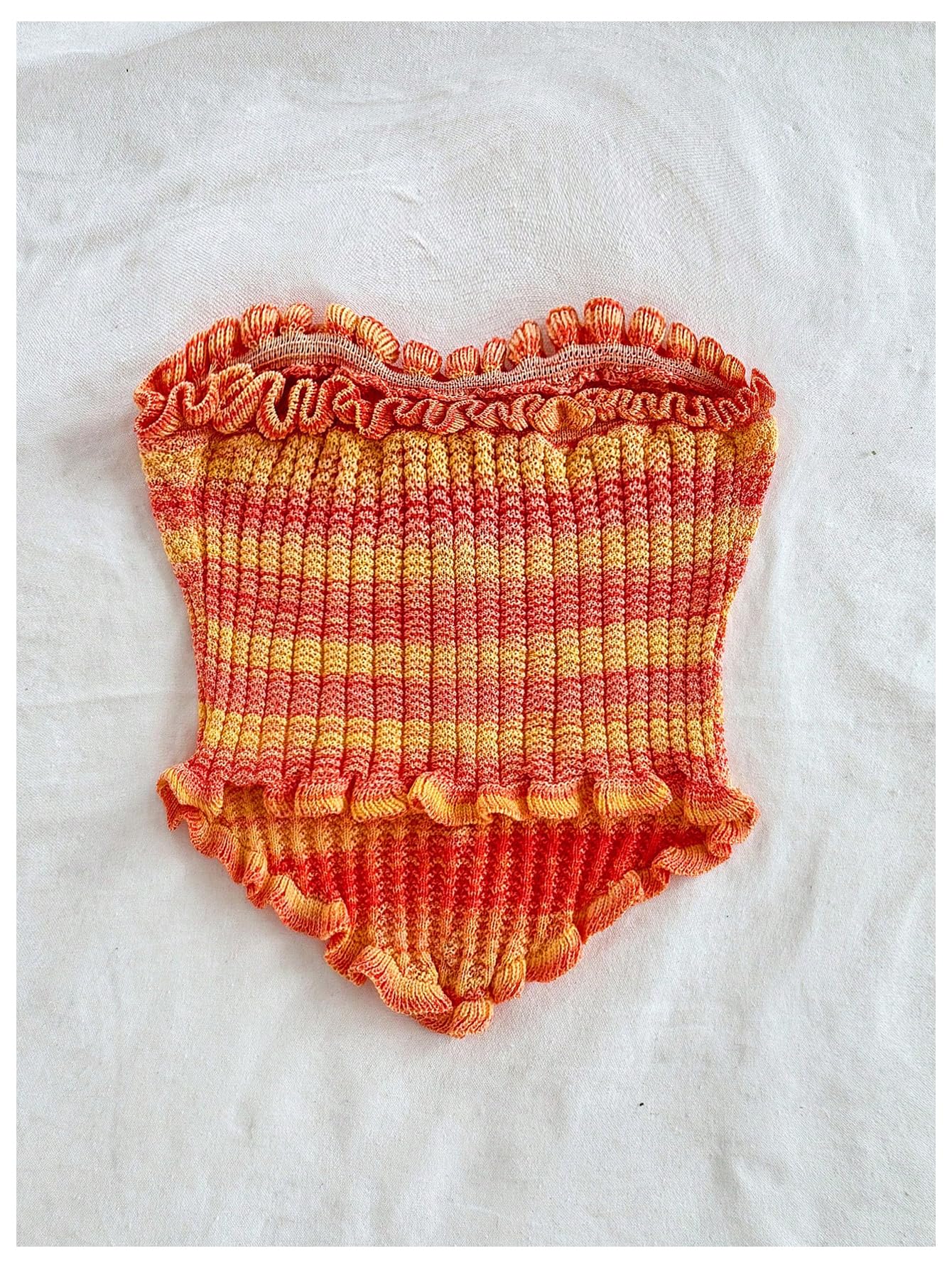 Women's Pearl Strapless Tops Summer Asymmetrical Tube Tops